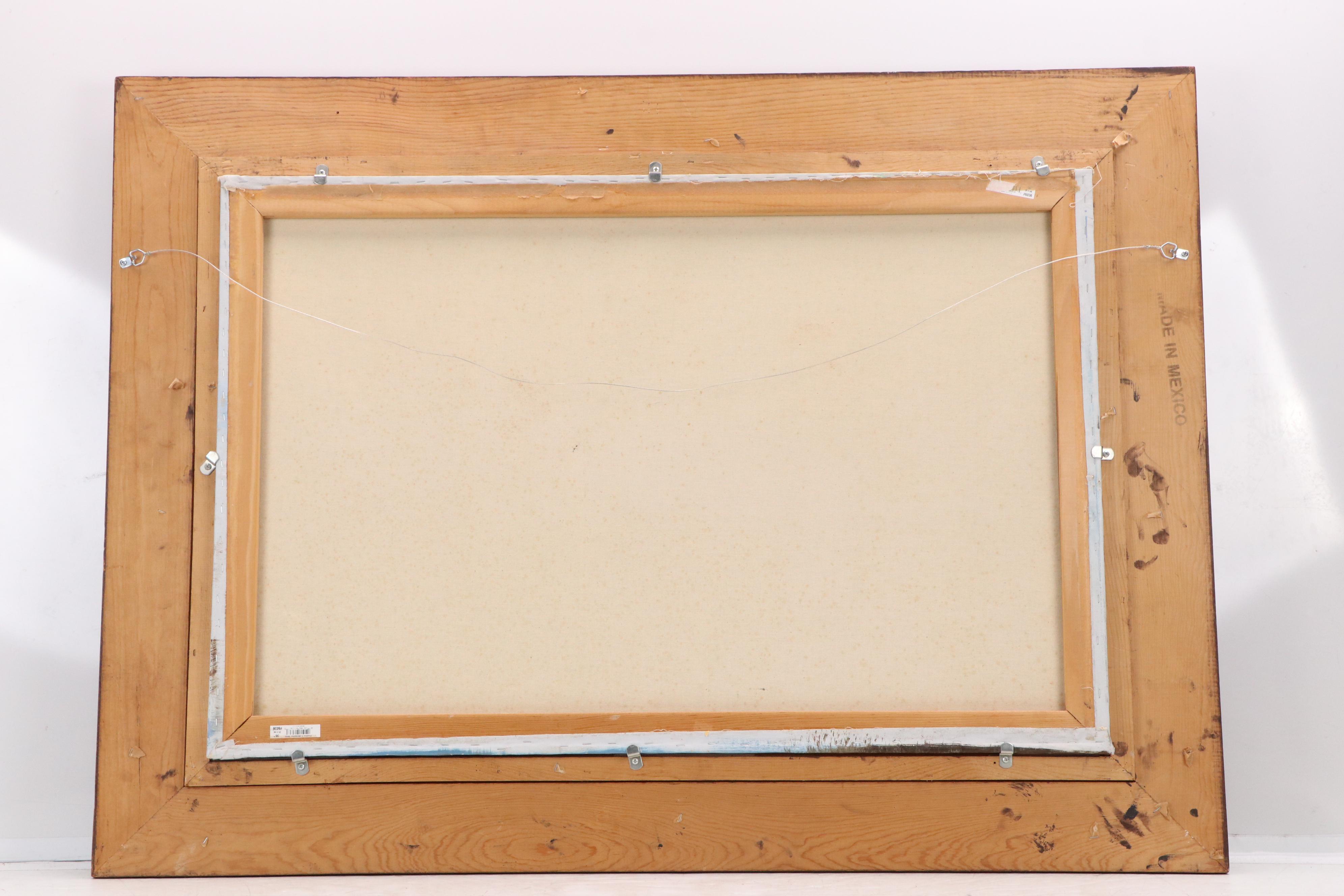 E. Max Oil Painting of Mallards in Pond Landscape, Circa 1980