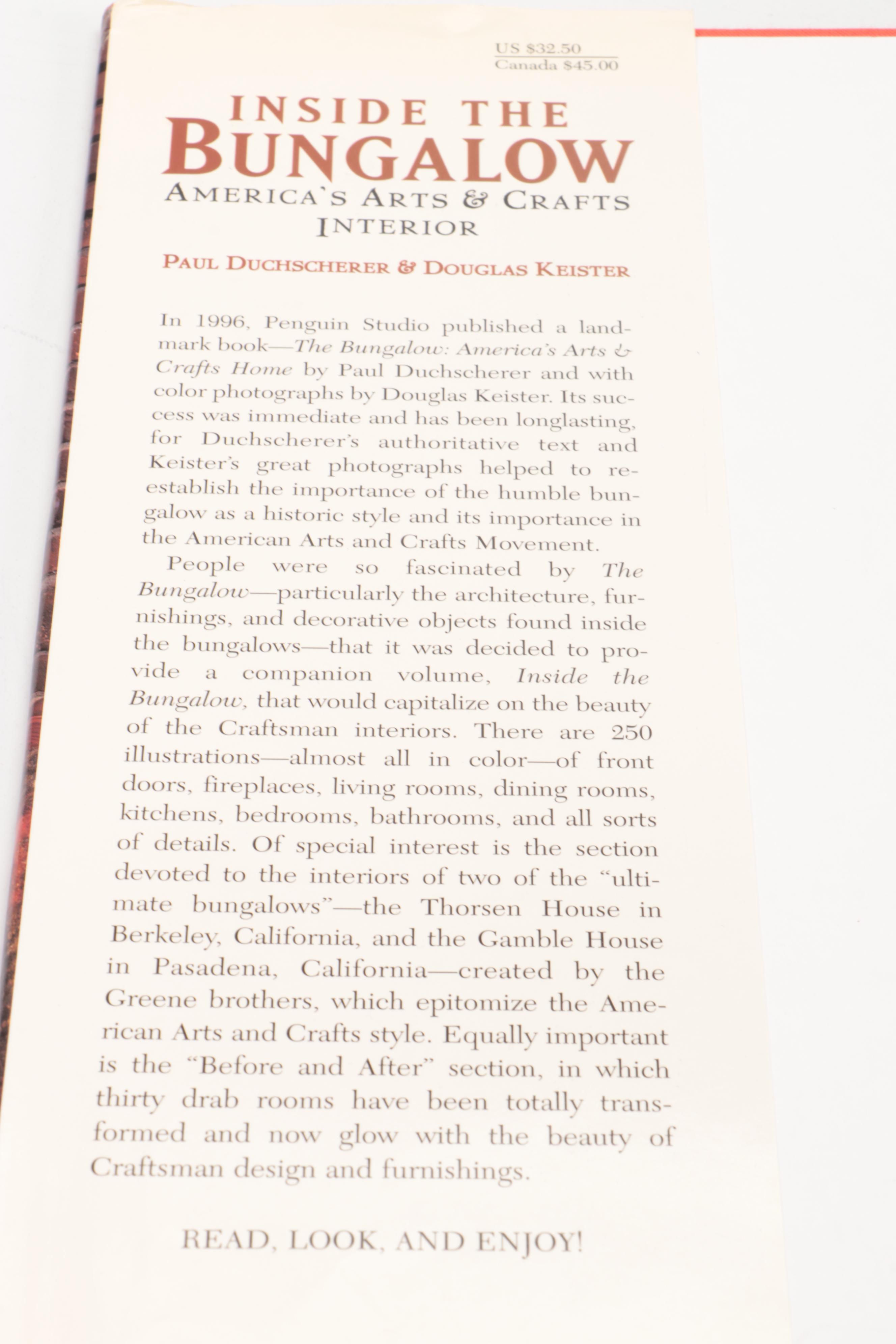 Signed "Inside the Bungalow" and Other Arts & Crafts Nonfiction Books