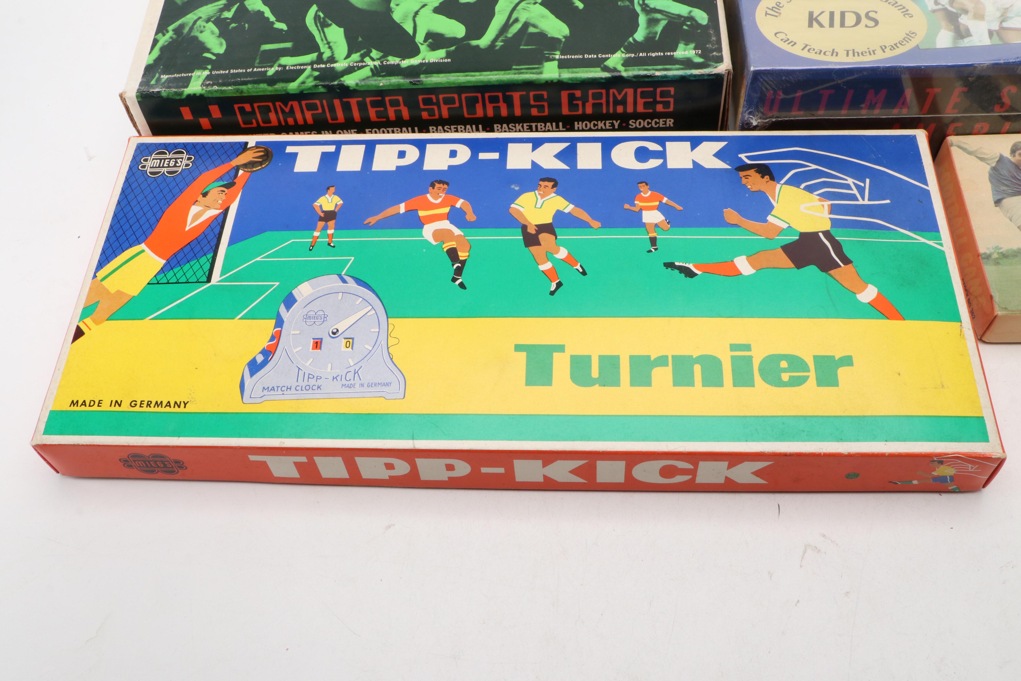 "Fast Football", "Parlor Tennis", and Other Sports Themed Board Games