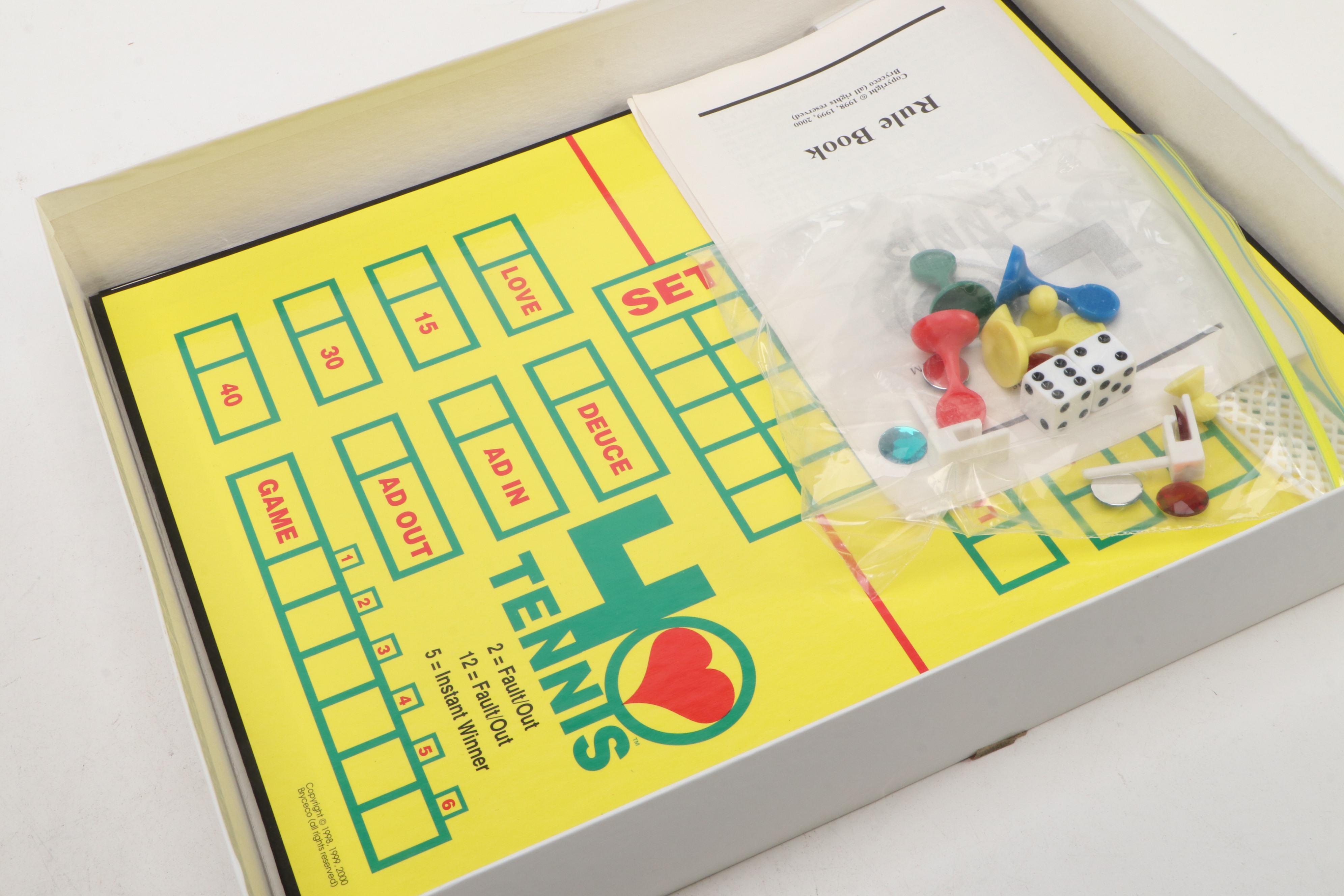 "Fast Football", "Parlor Tennis", and Other Sports Themed Board Games