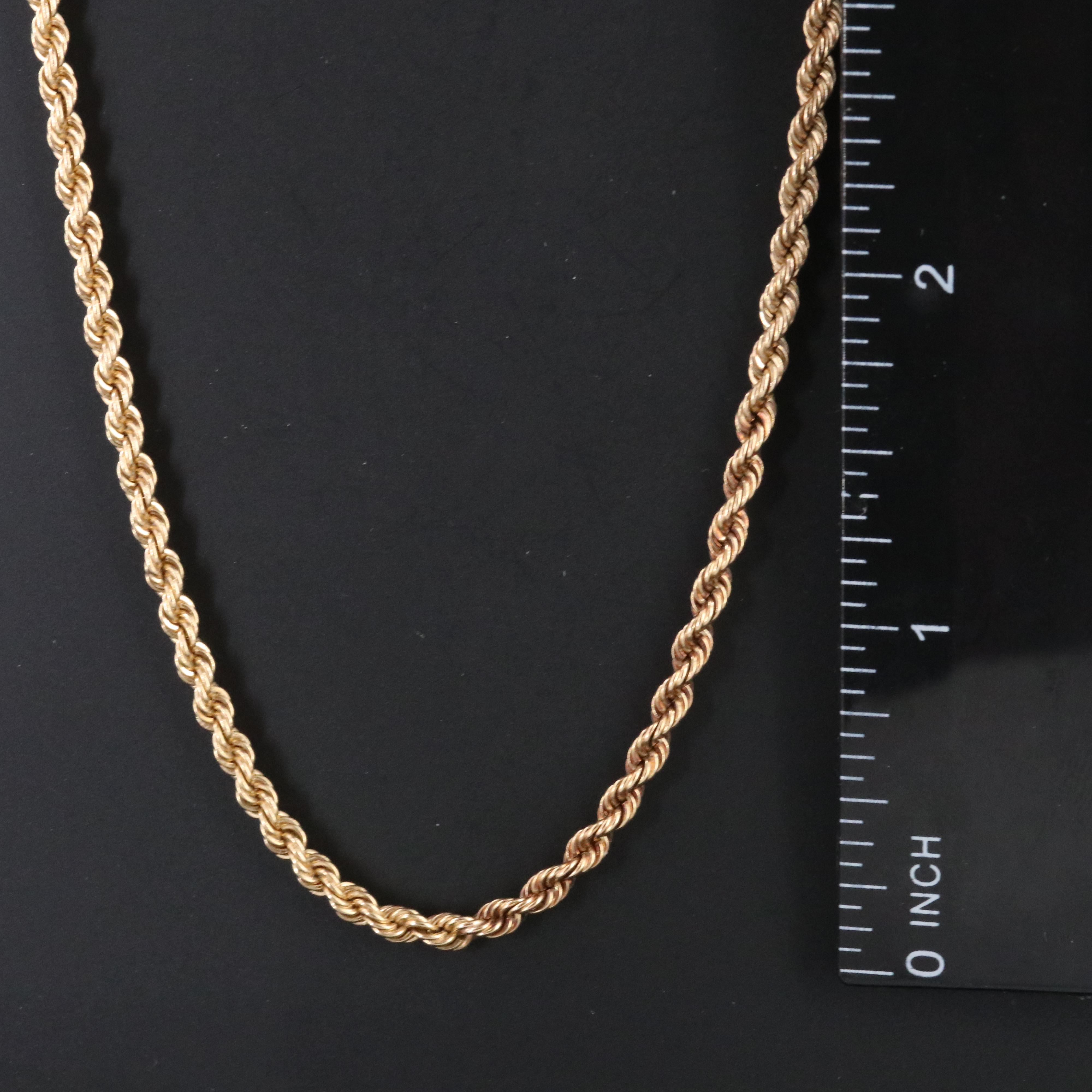 14K Braided Rope Chain Necklace