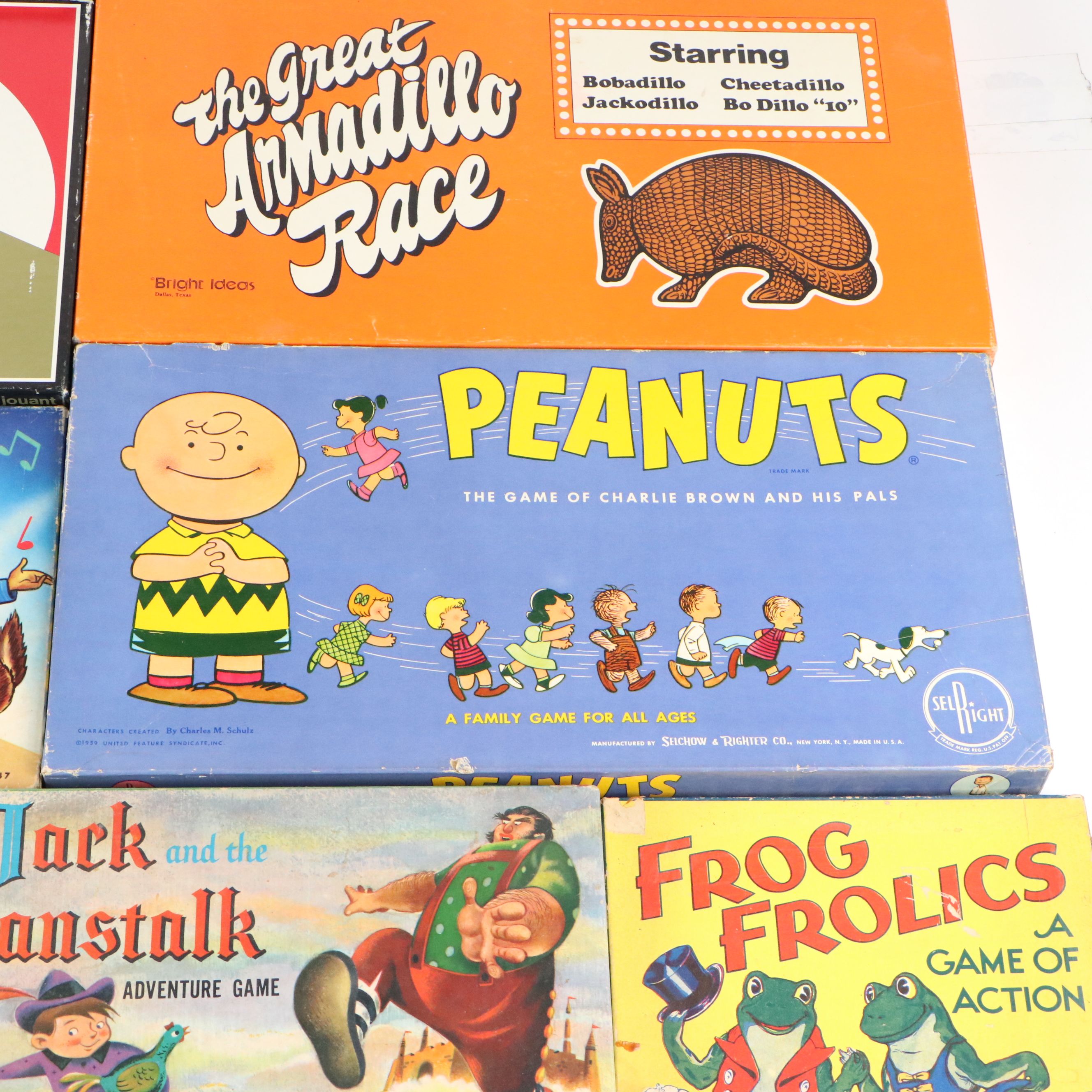 "Frog Frolics", "Peanuts", "Road Runner", and More Board Games
