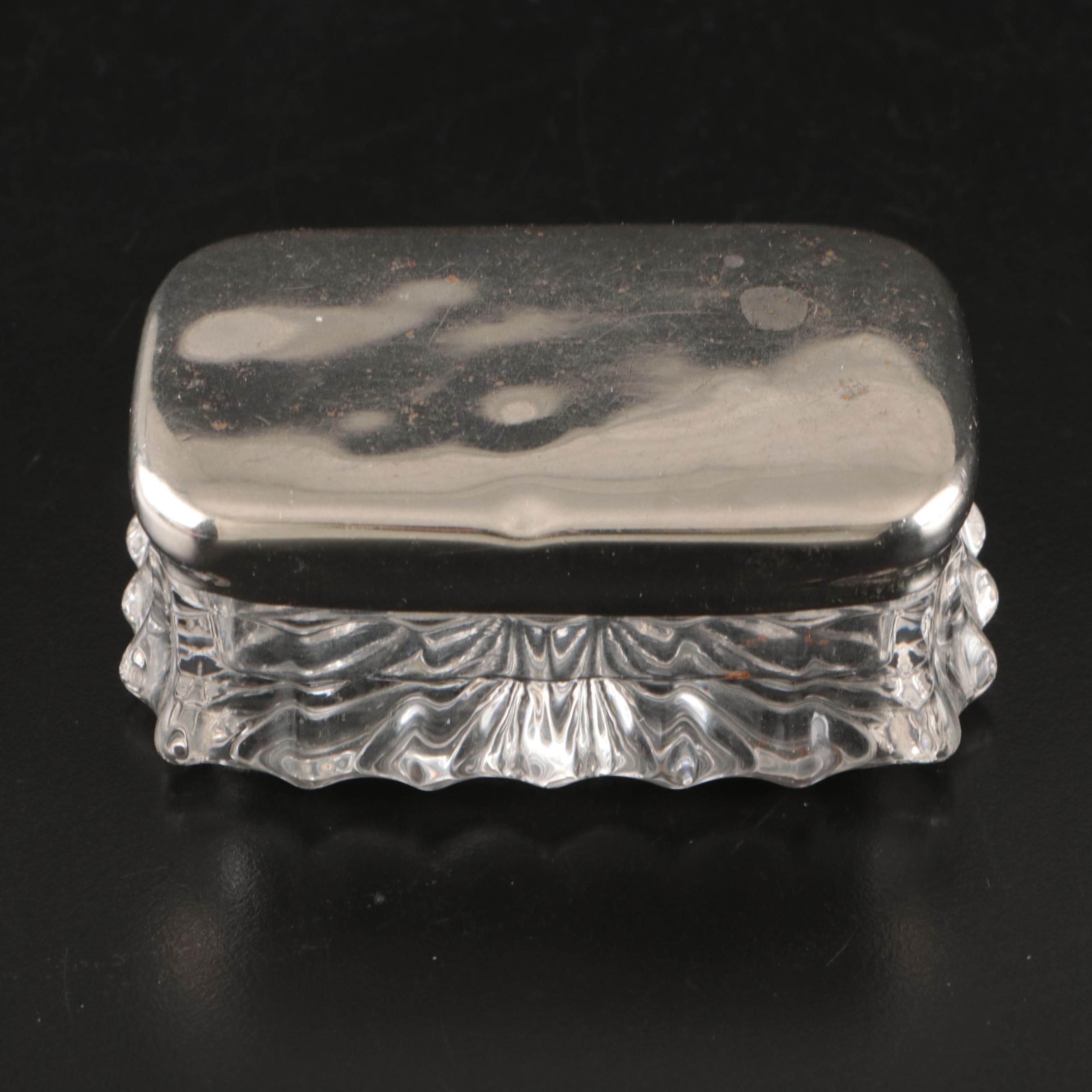 Birmingham Sterling and Cut Glass Dresser Jars and Other Vanity Items