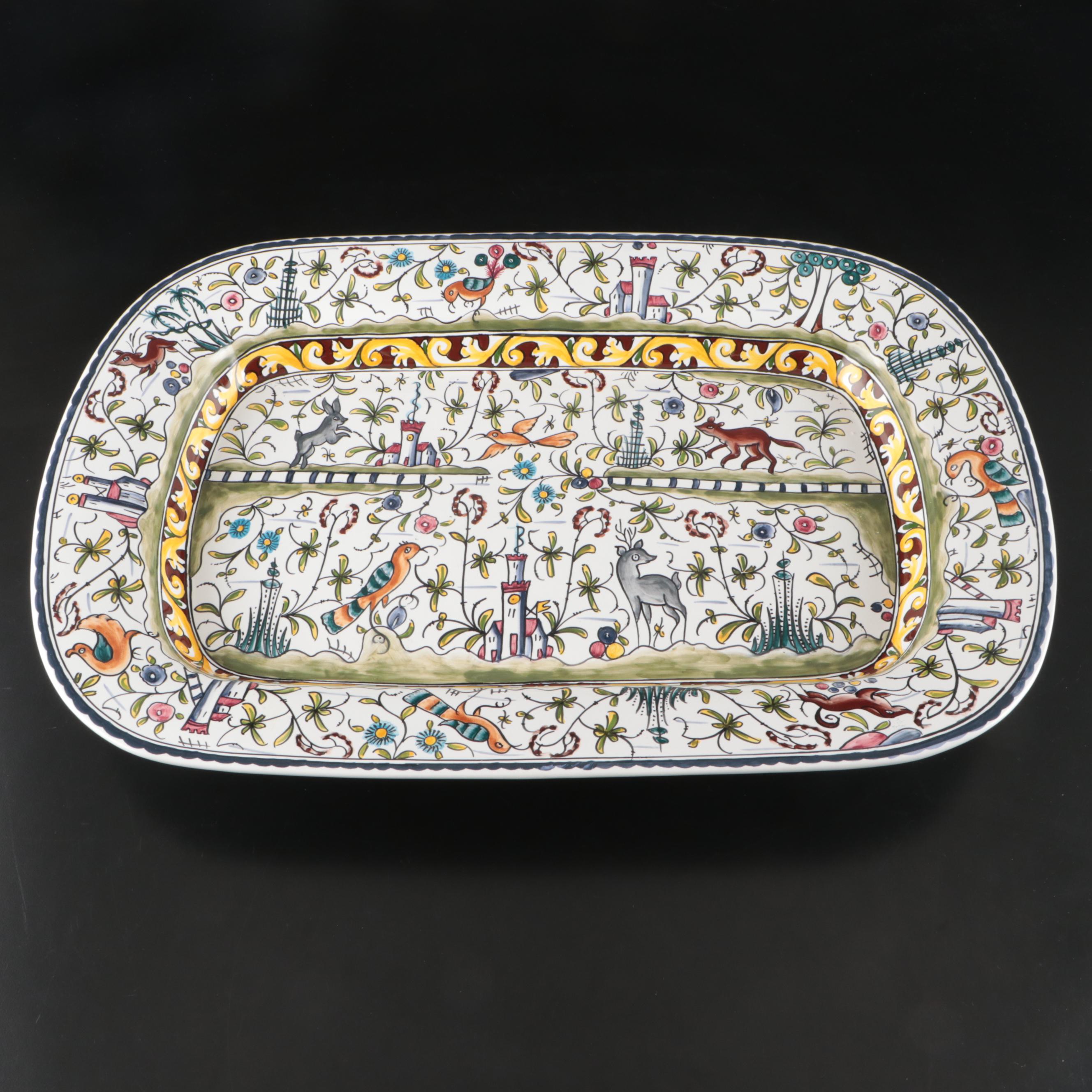 Williams-Sonoma Nazari Majolica  Hand Painted Serving Platter