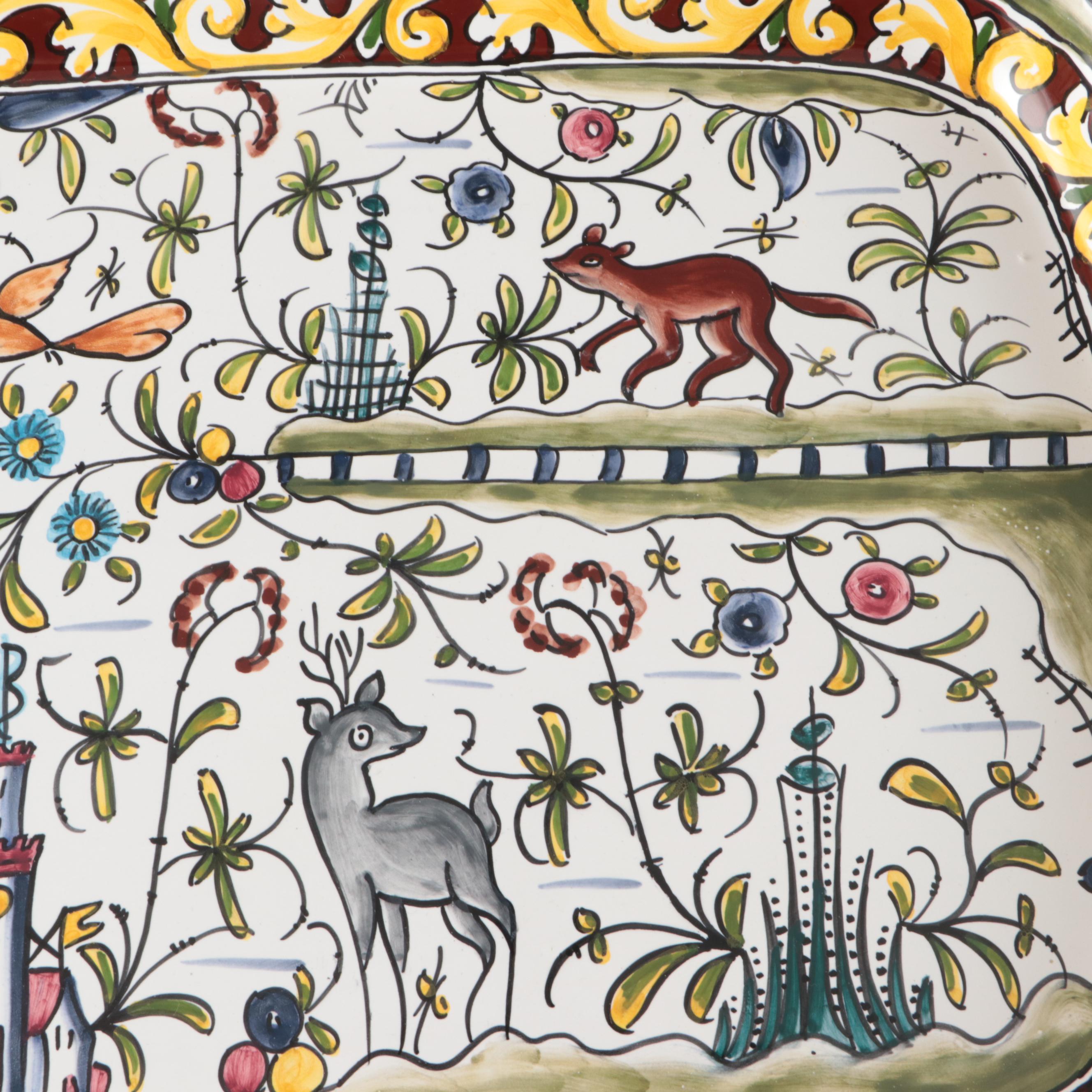 Williams-Sonoma Nazari Majolica  Hand Painted Serving Platter