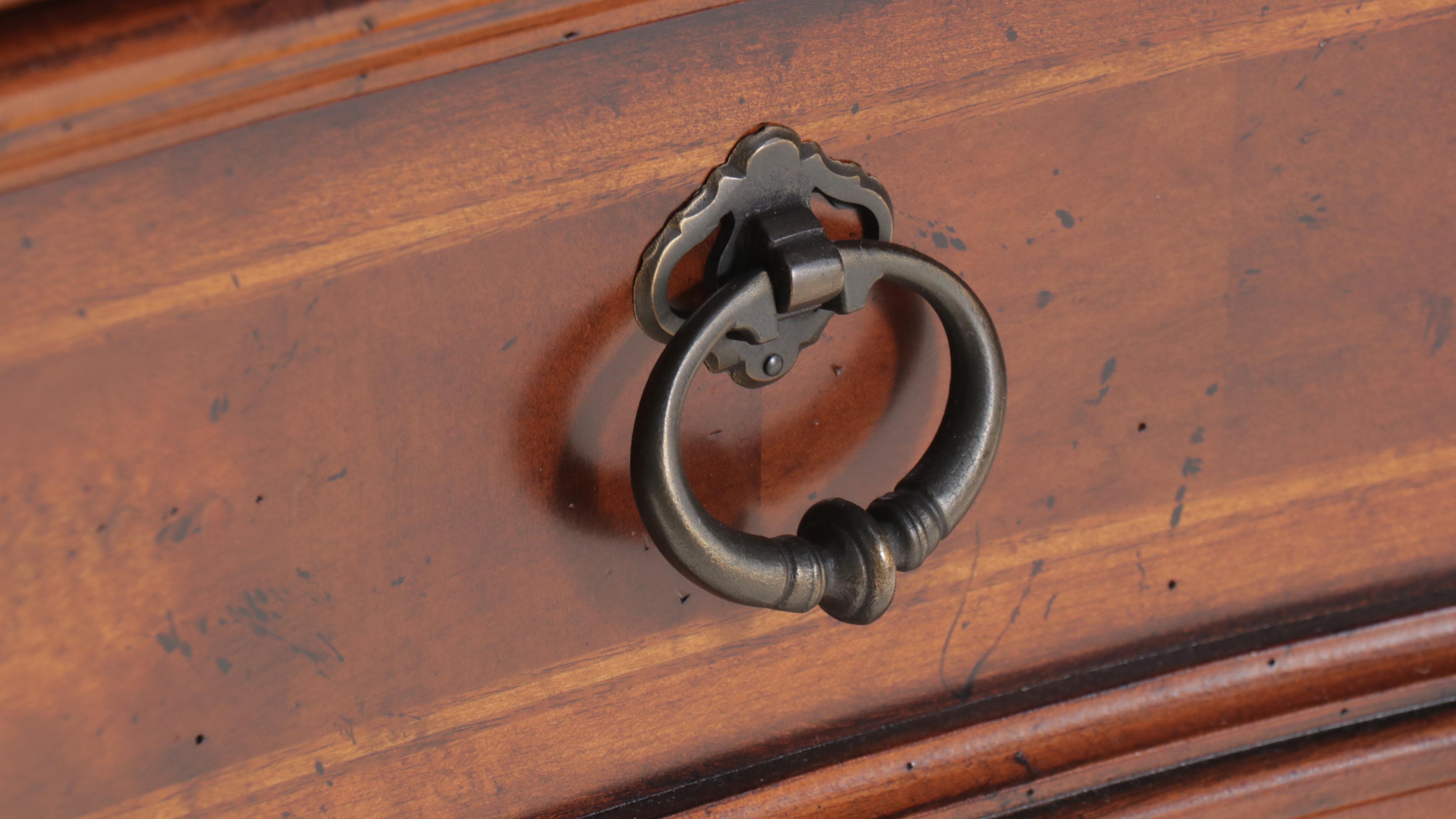 Fine Furniture Mahogany Credenza with Marble Inlay Top