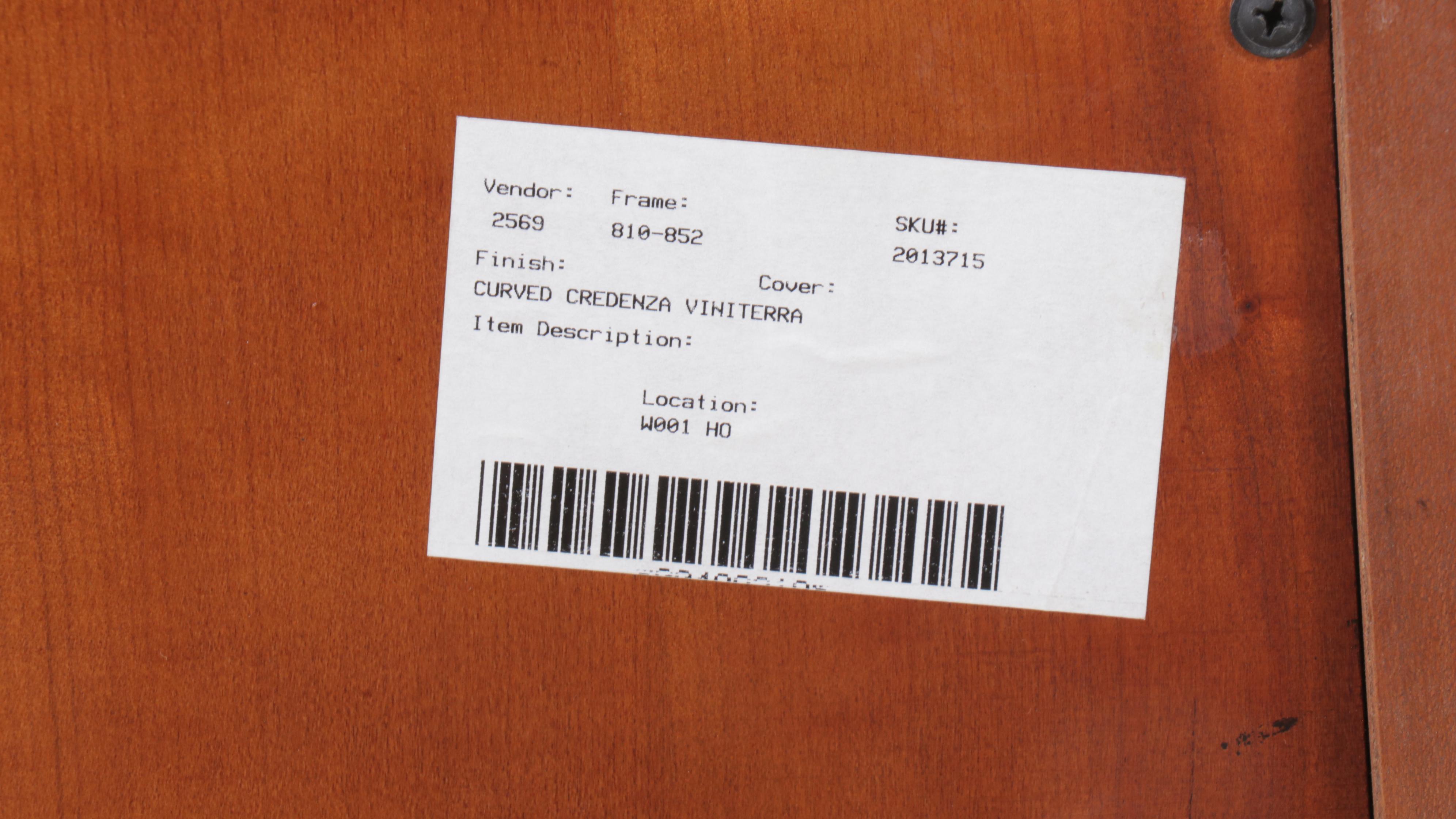 Fine Furniture Mahogany Credenza with Marble Inlay Top