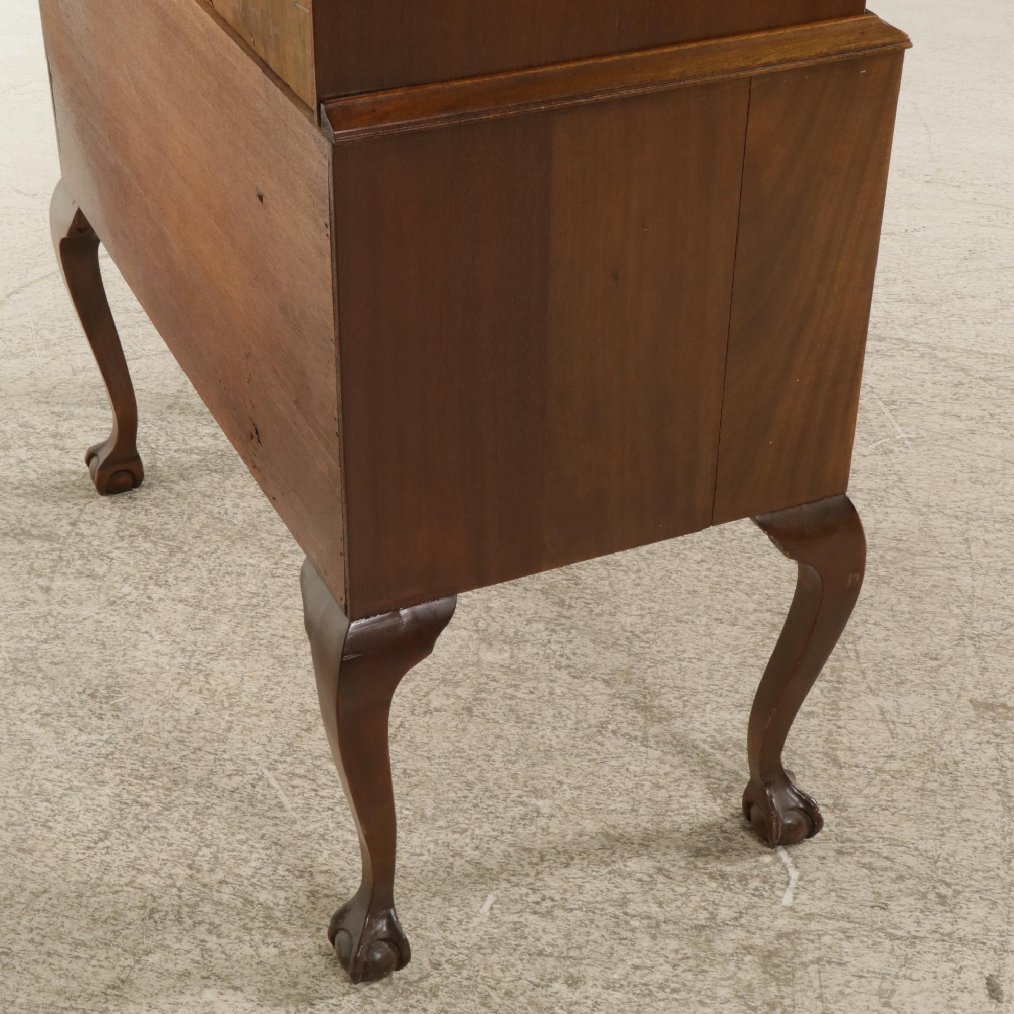 Federal Style Broken Bonnet Walnut Highboy