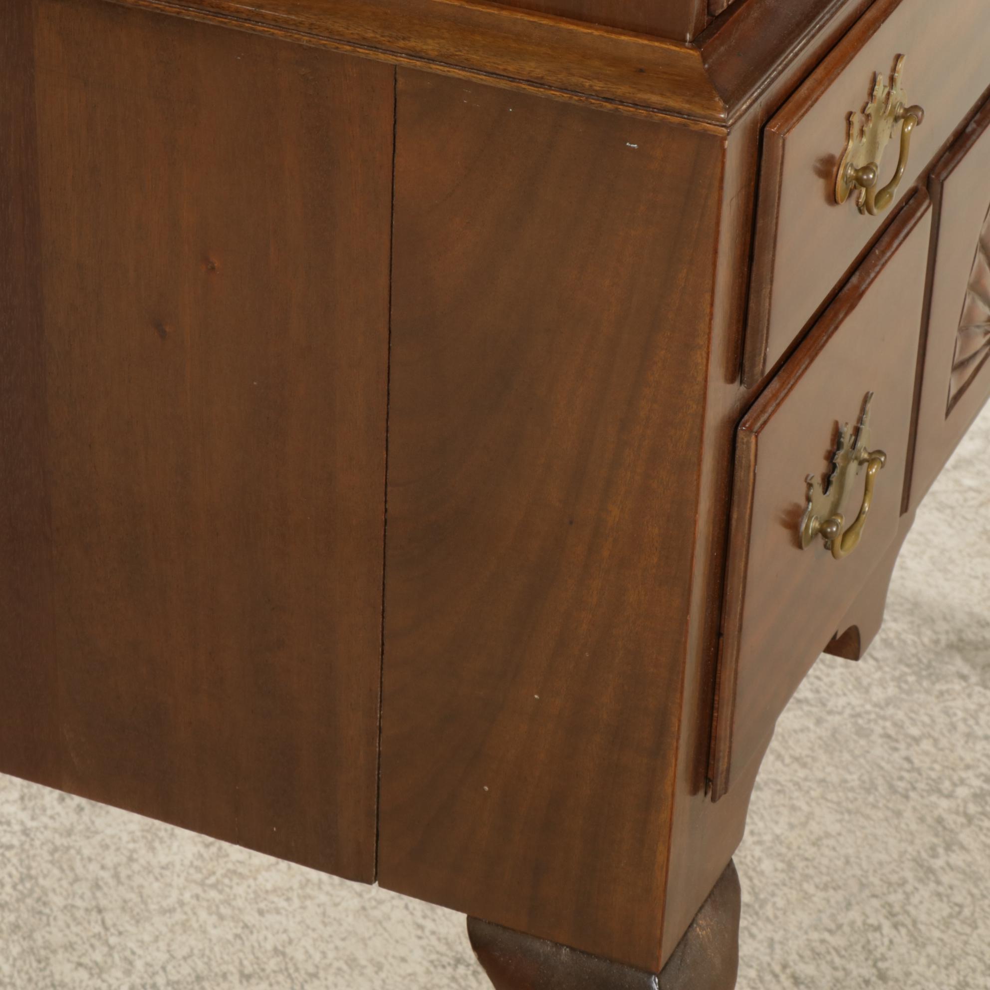 Federal Style Broken Bonnet Walnut Highboy