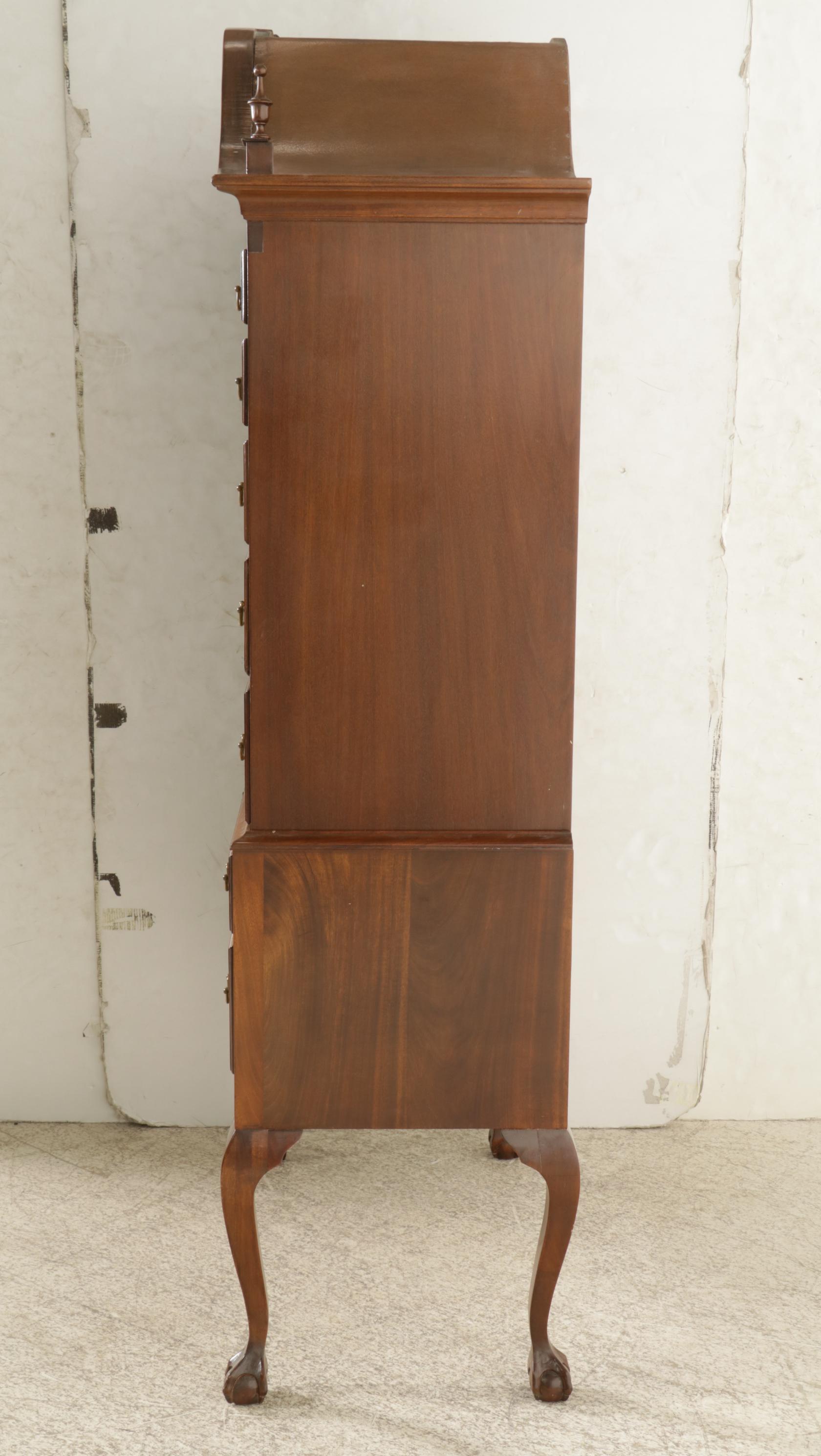 Federal Style Broken Bonnet Walnut Highboy