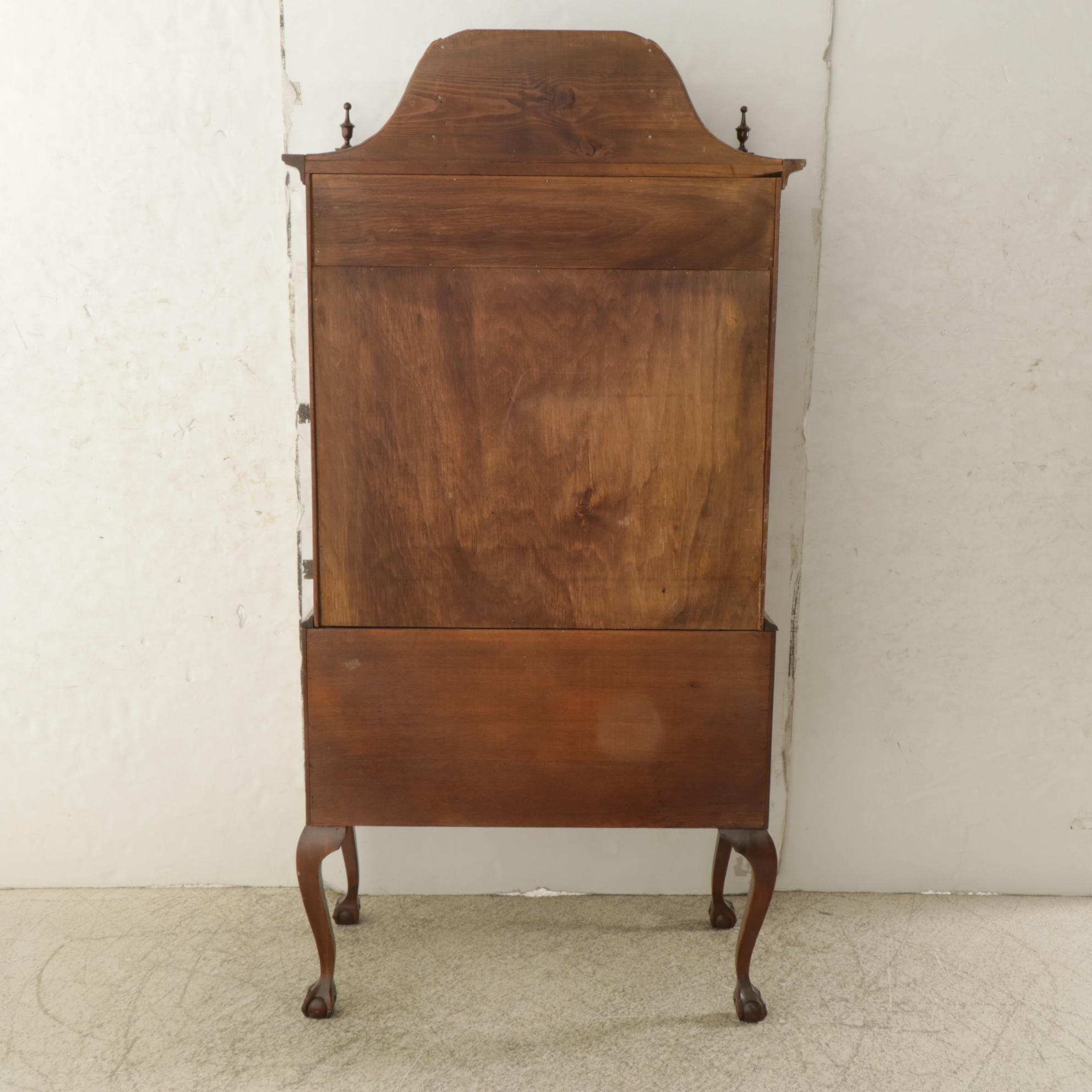 Federal Style Broken Bonnet Walnut Highboy