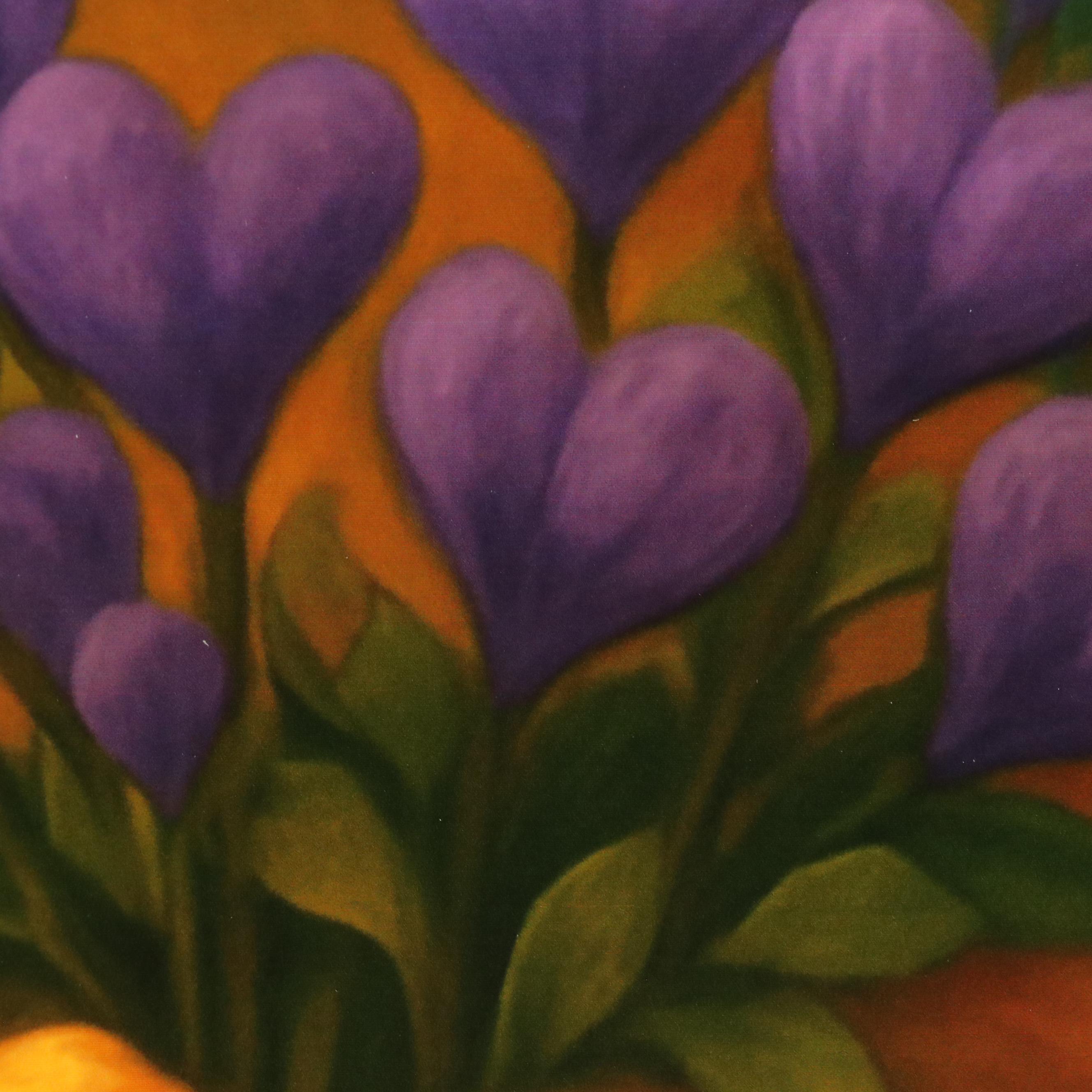 Happy Cat Giclée on Paper "Heartblush," 2025