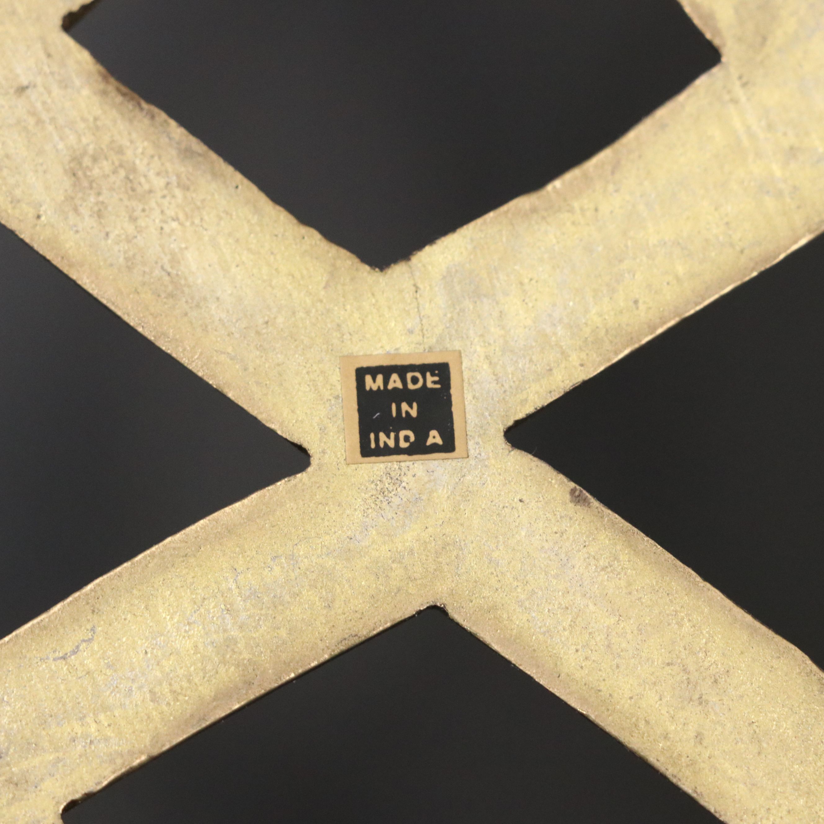 Lacquered Brass Trellis Hurricane Sconce, Votive Holder and Baldwin Chamberstick