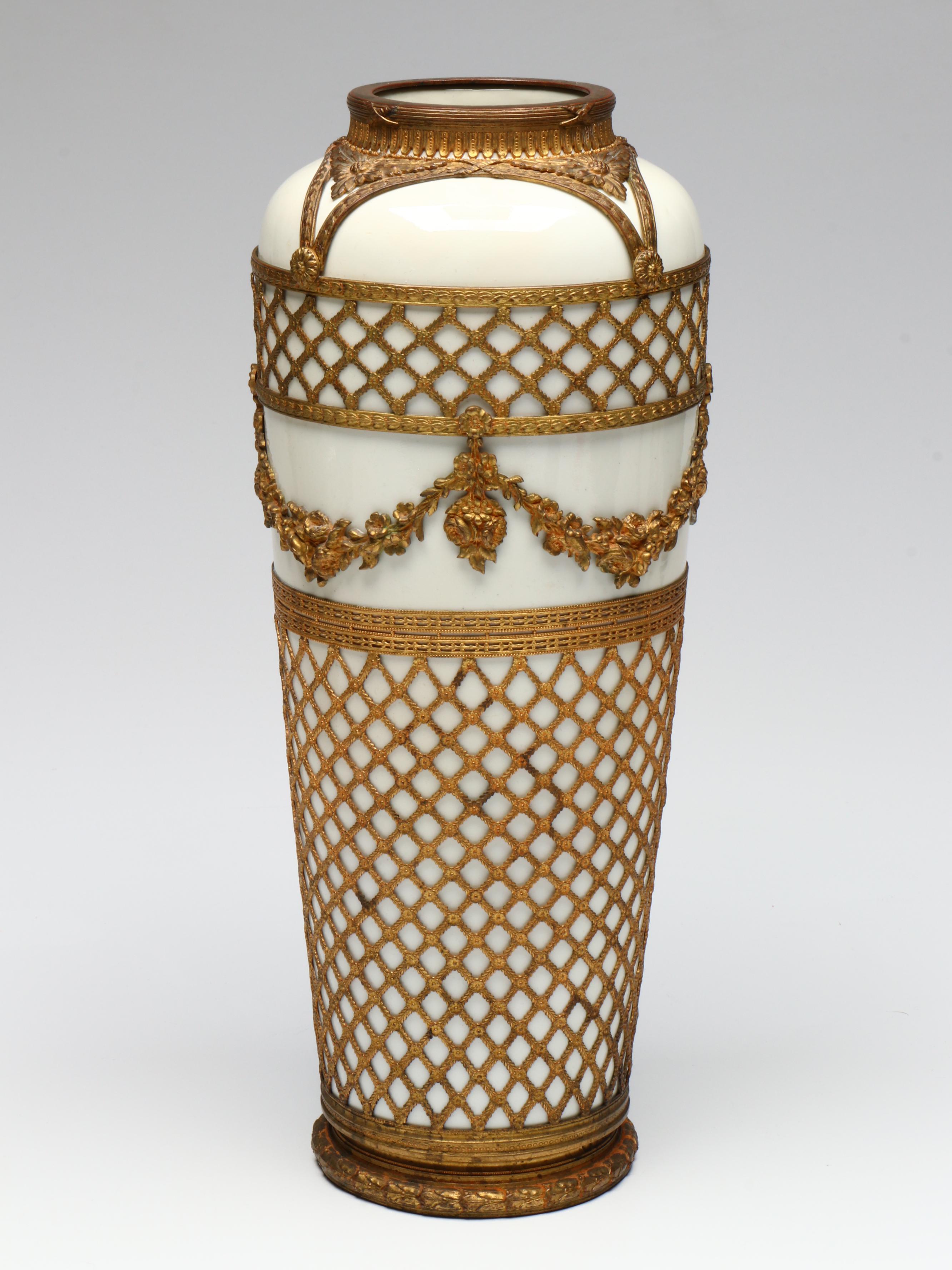 Empire Style Brass Footed Bowl with Metal Wall Sconces and Other Décor