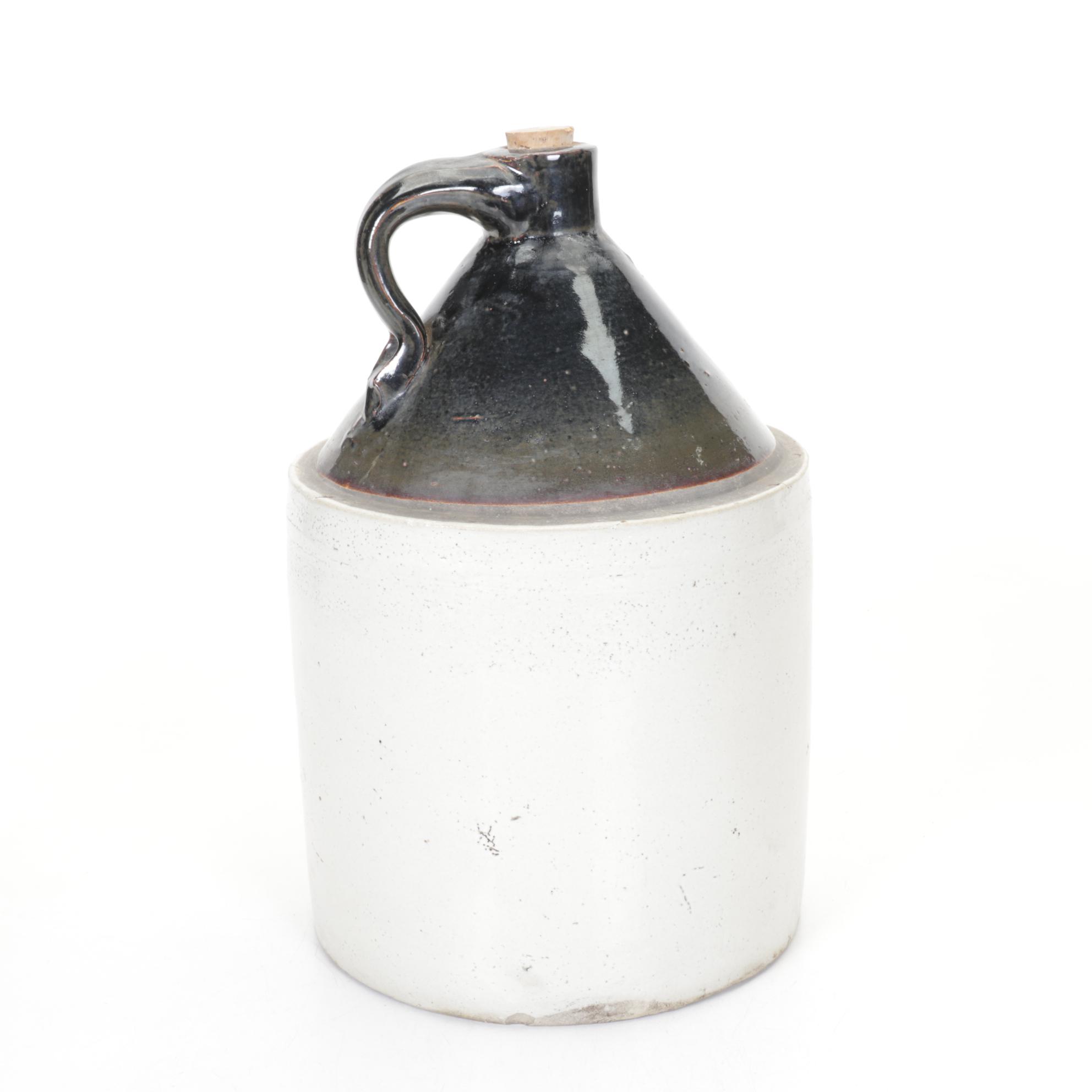 Salt Glazed Stoneware One & Two Gallon Crocks & Jugs