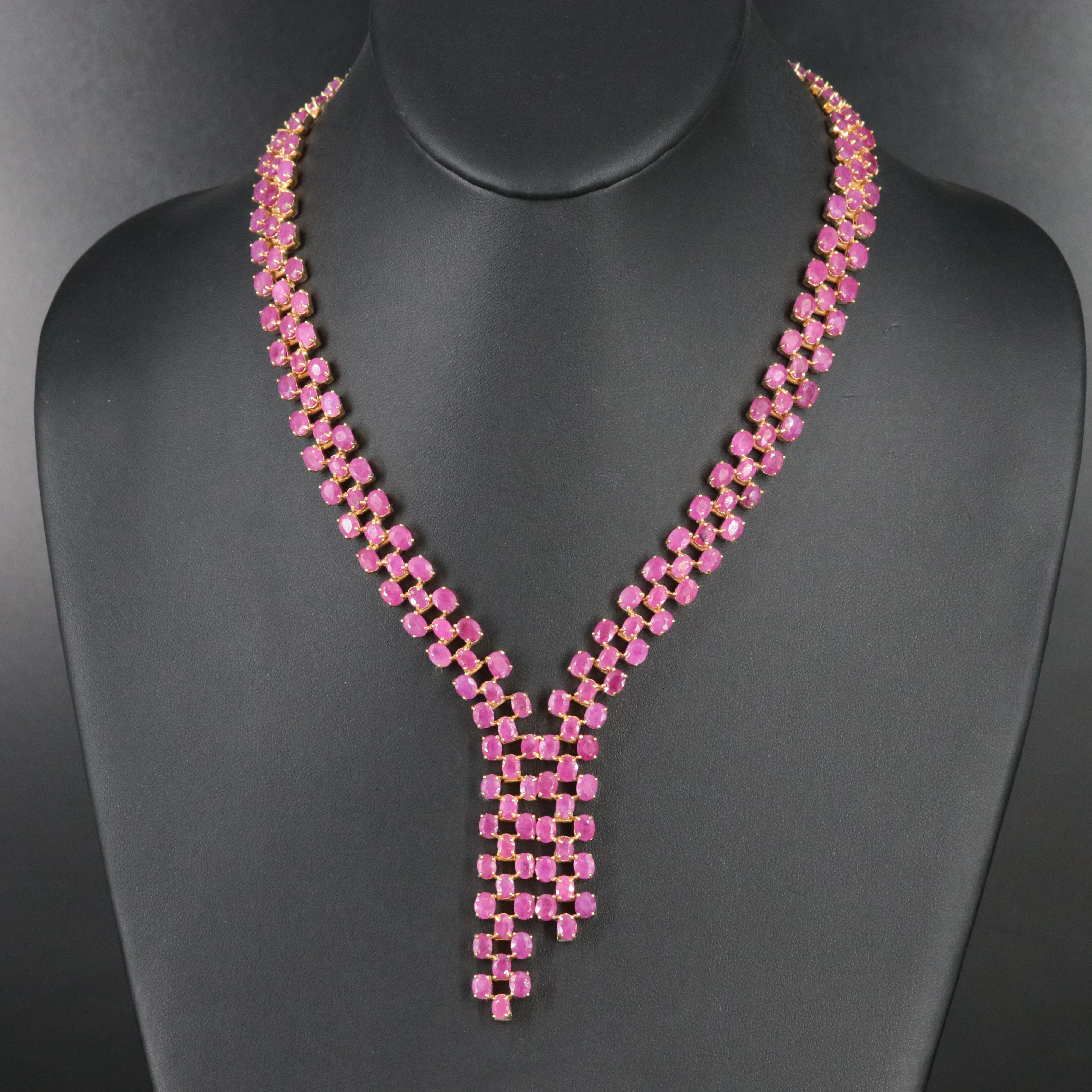 Sterling Corundum Pendant Necklace