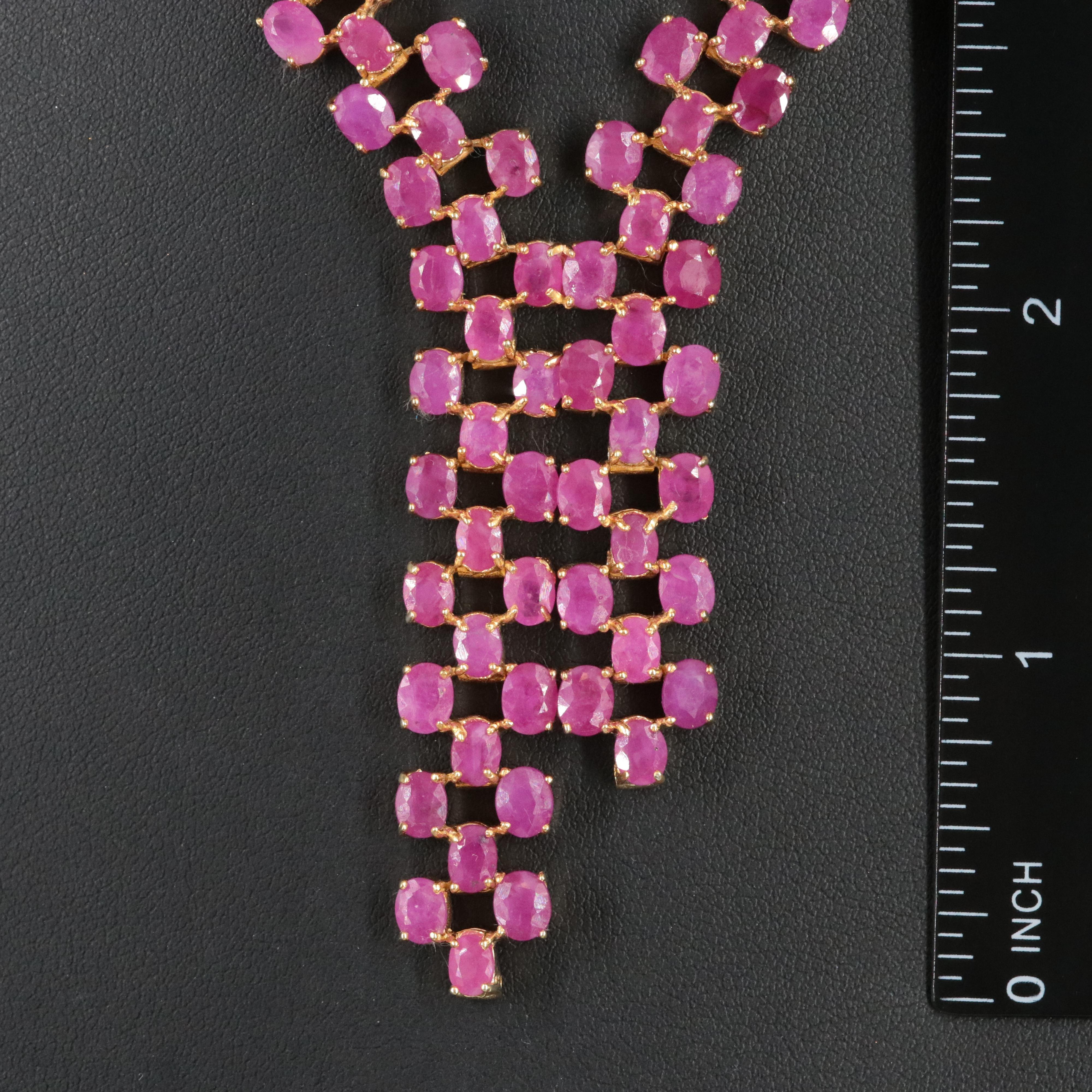 Sterling Corundum Pendant Necklace