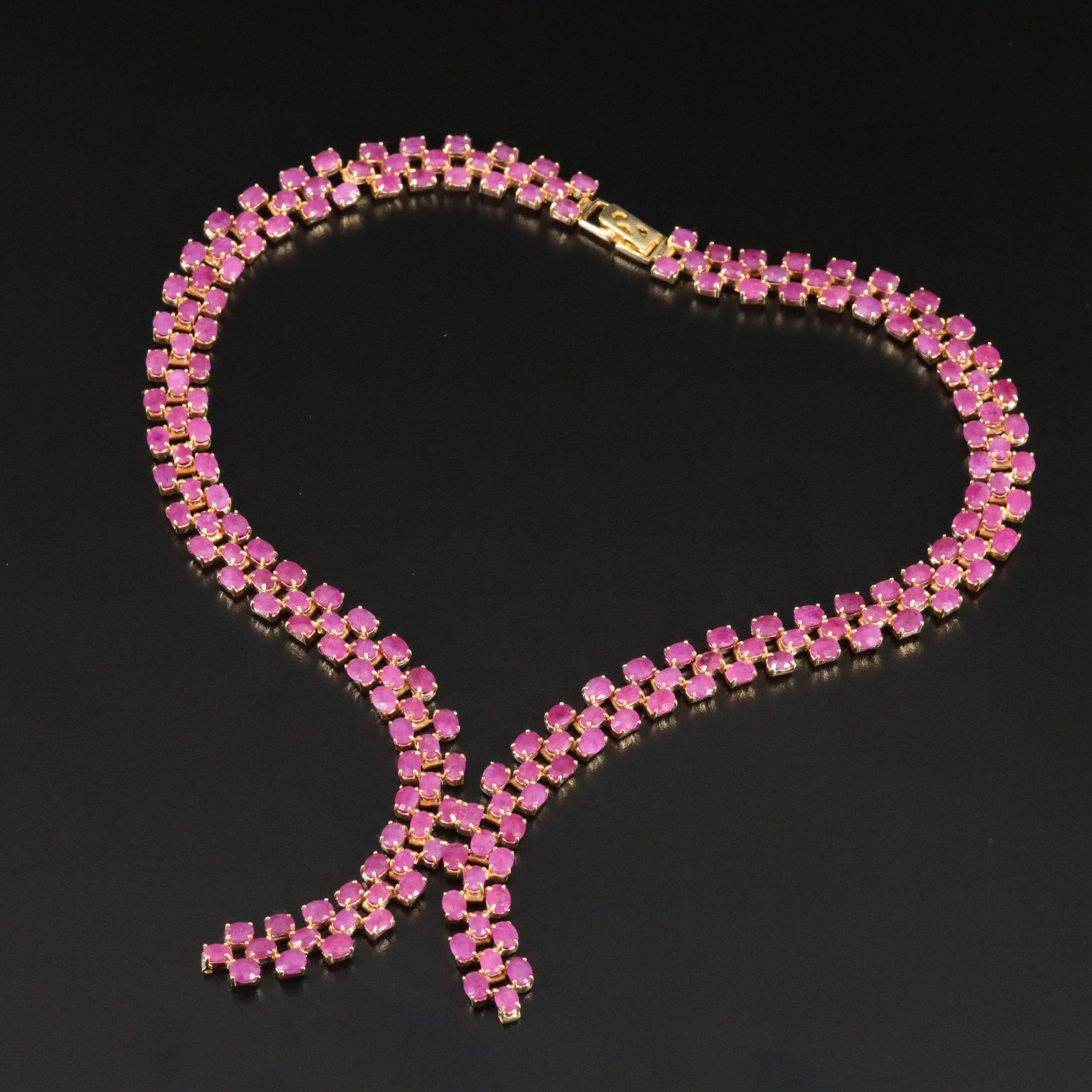 Sterling Corundum Pendant Necklace