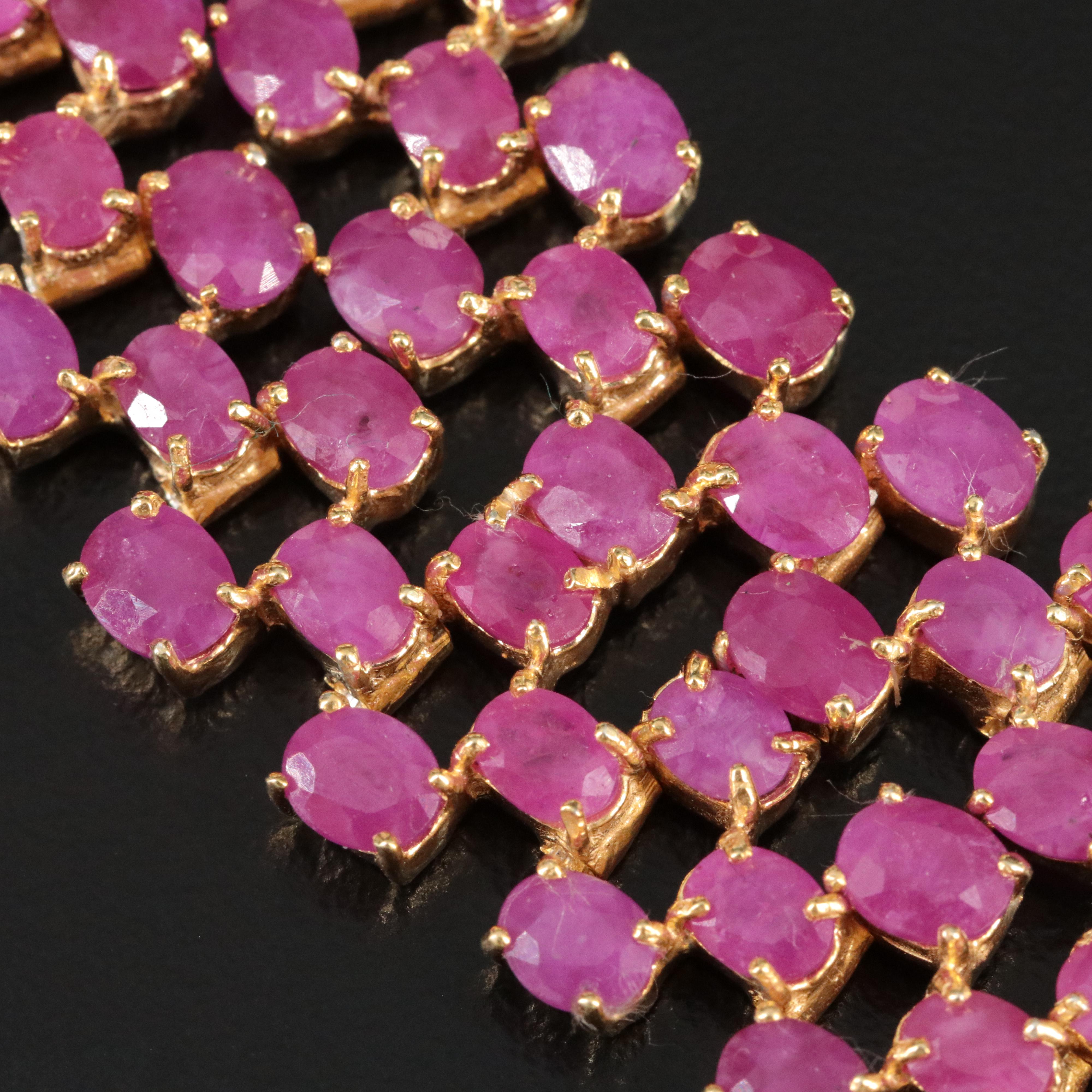 Sterling Corundum Pendant Necklace