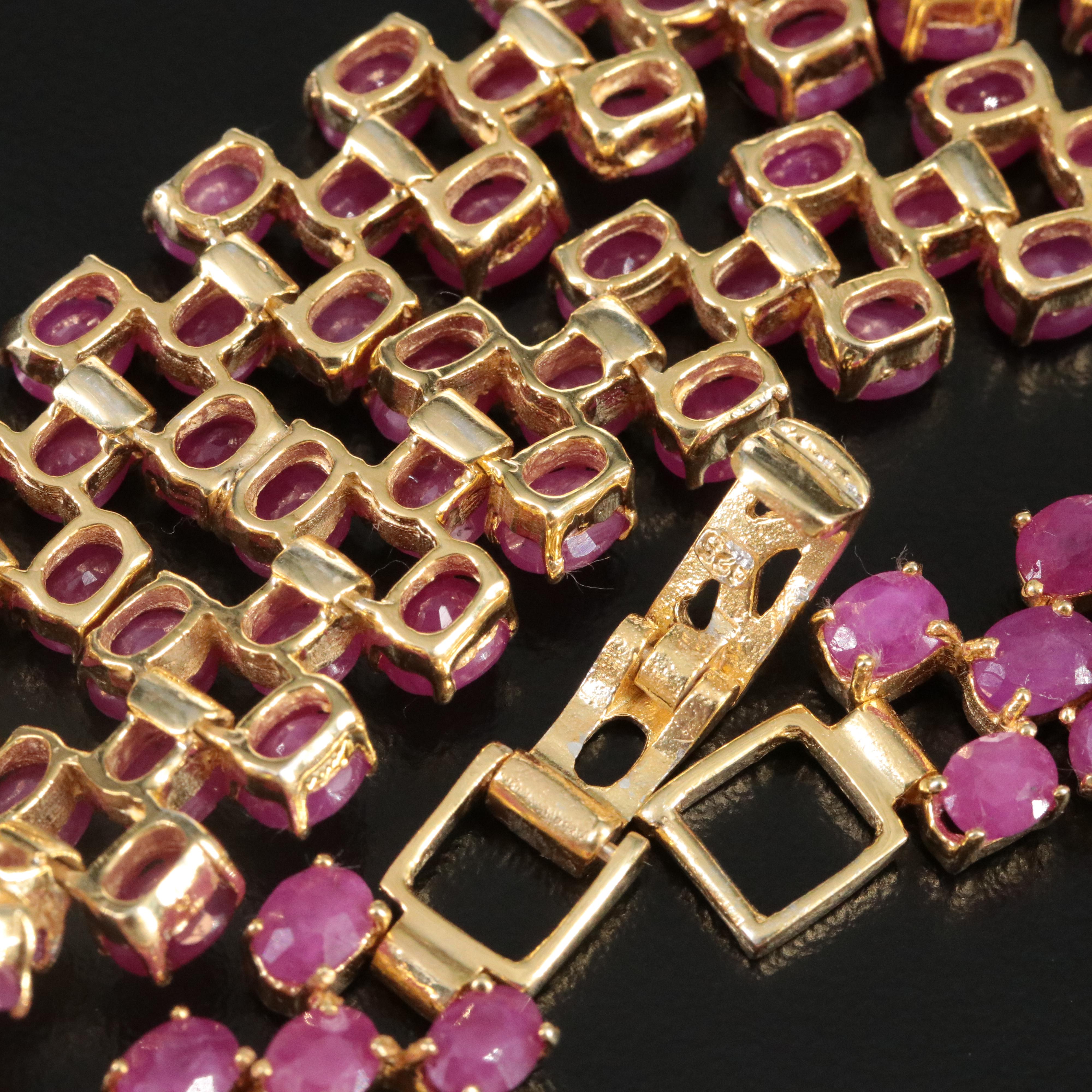 Sterling Corundum Pendant Necklace