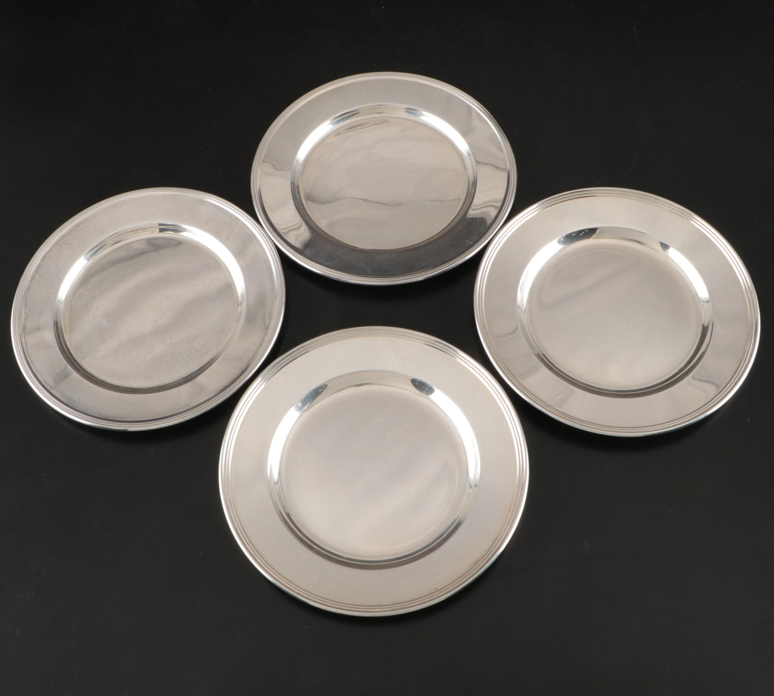 International Sterling Silver Plate with Trees Bowl and Other Tableware