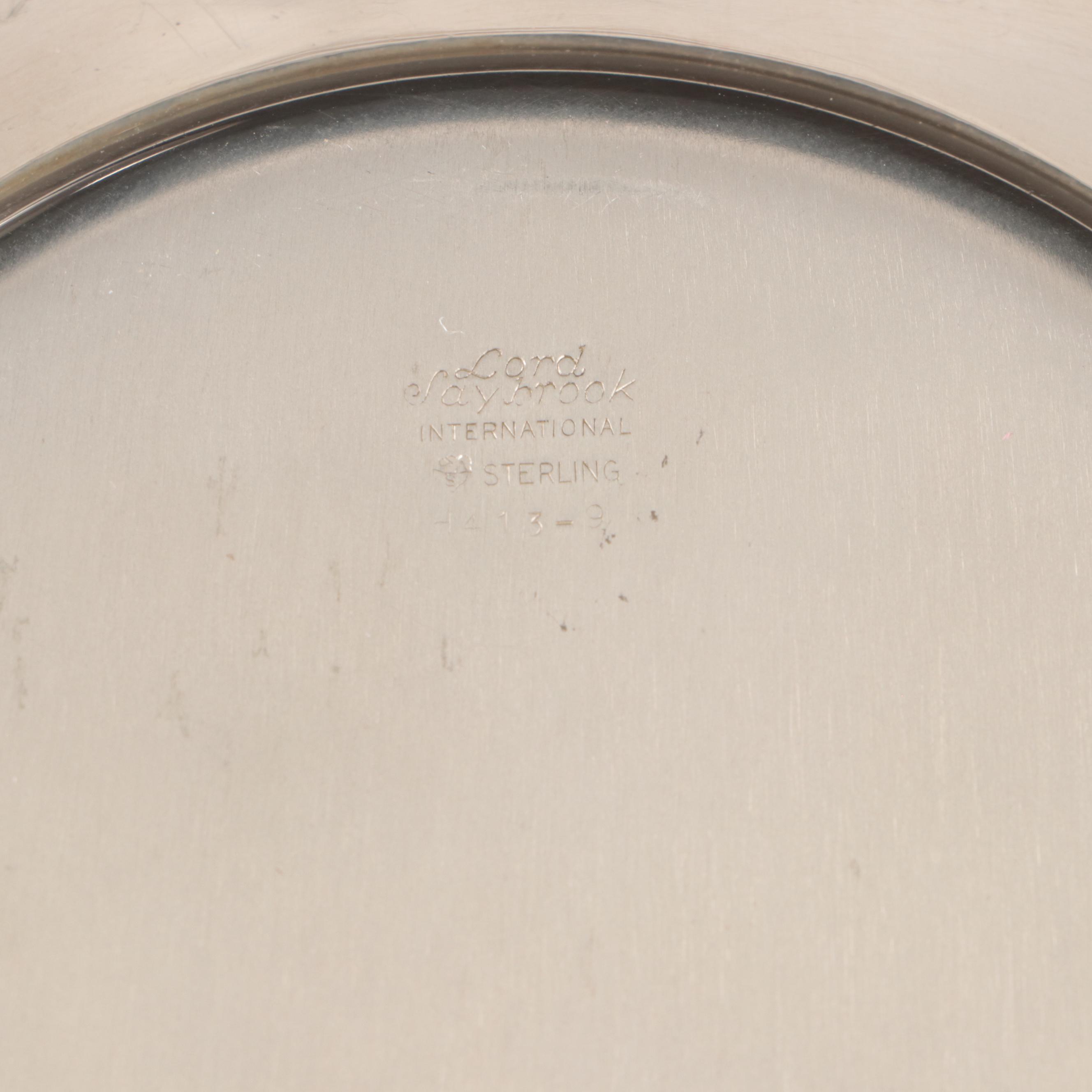 International Sterling Silver Plate with Trees Bowl and Other Tableware