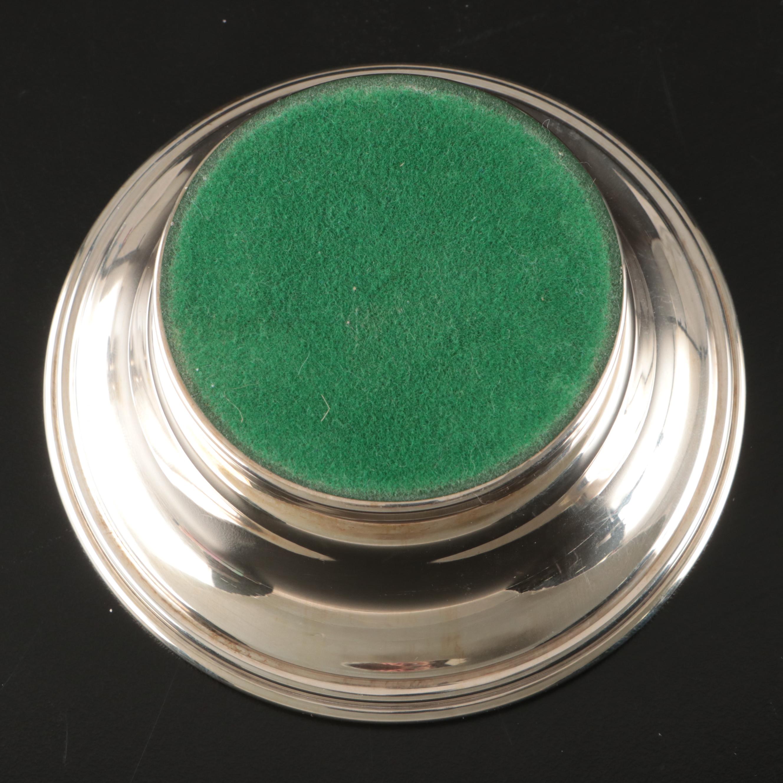 International Sterling Silver Plate with Trees Bowl and Other Tableware