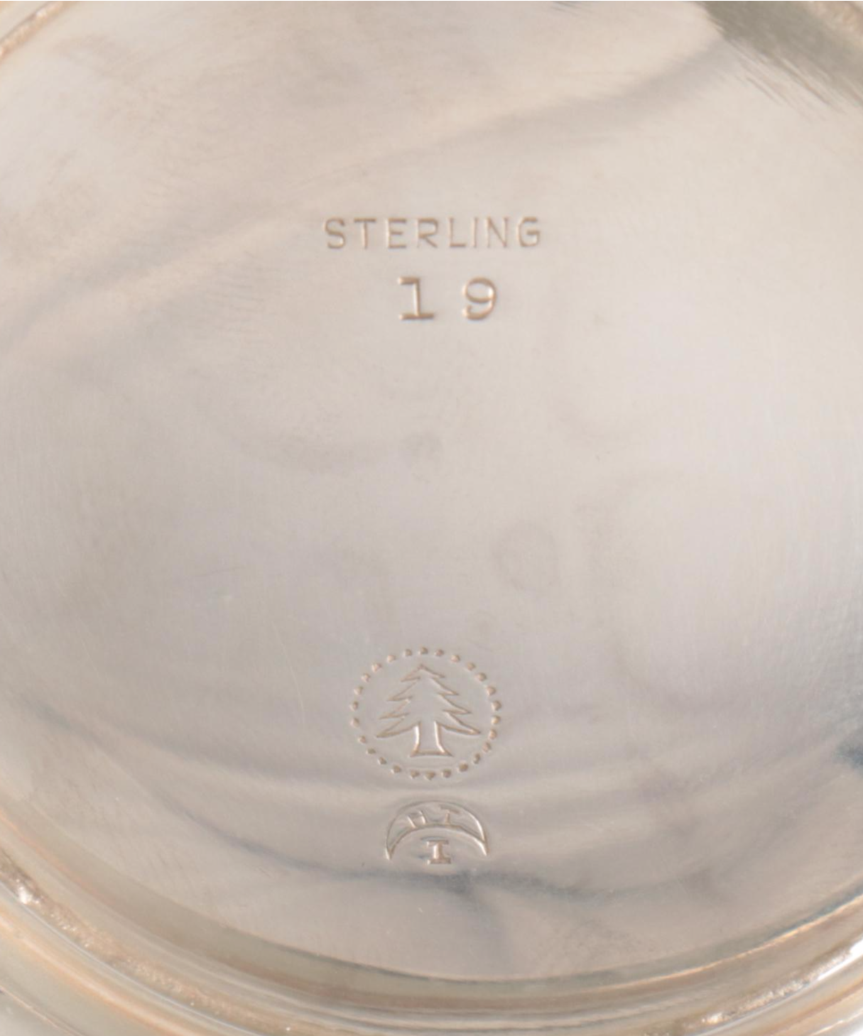 International Sterling Silver Plate with Trees Bowl and Other Tableware