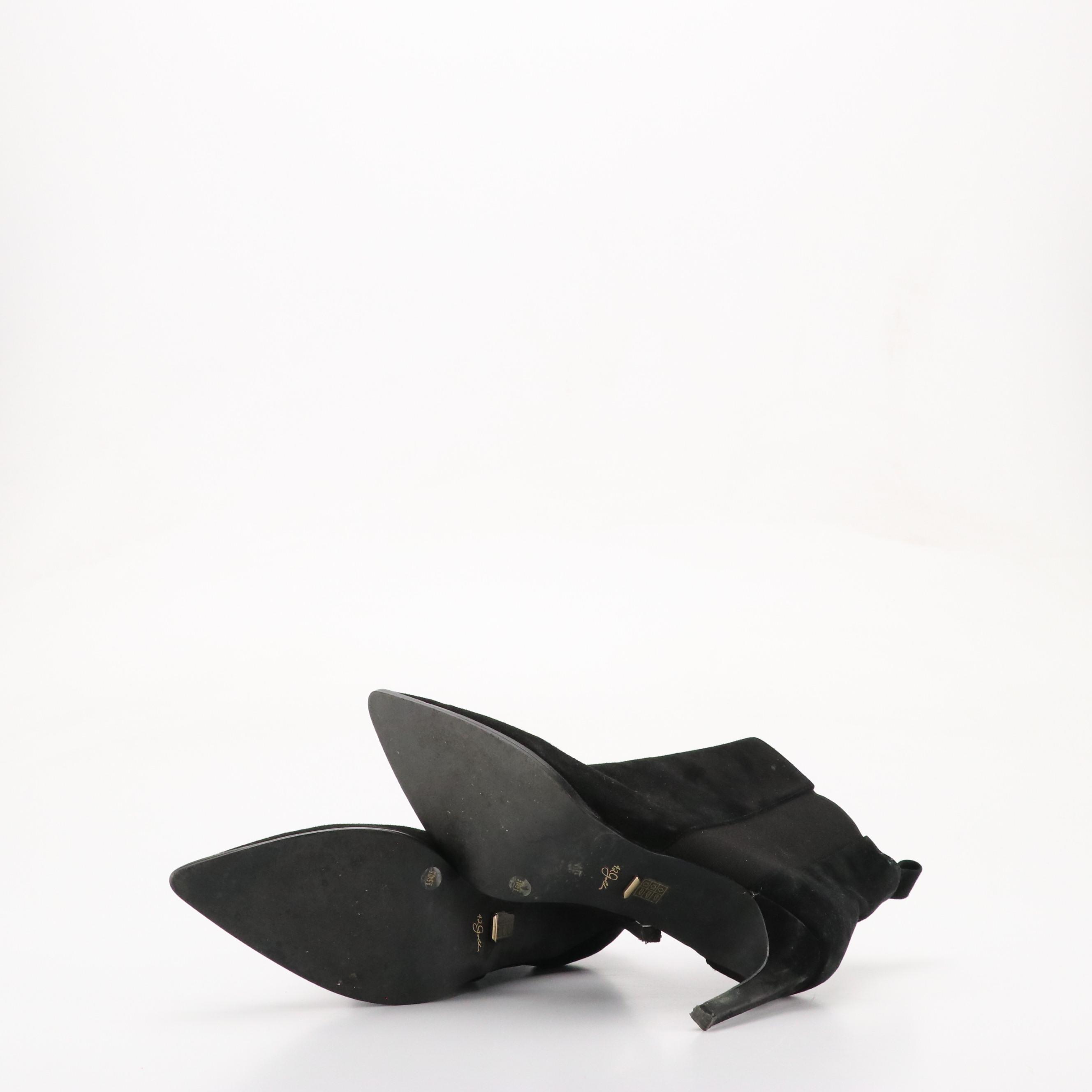 Isola and 42 Gold Black Suede and Leather Ankle Boots