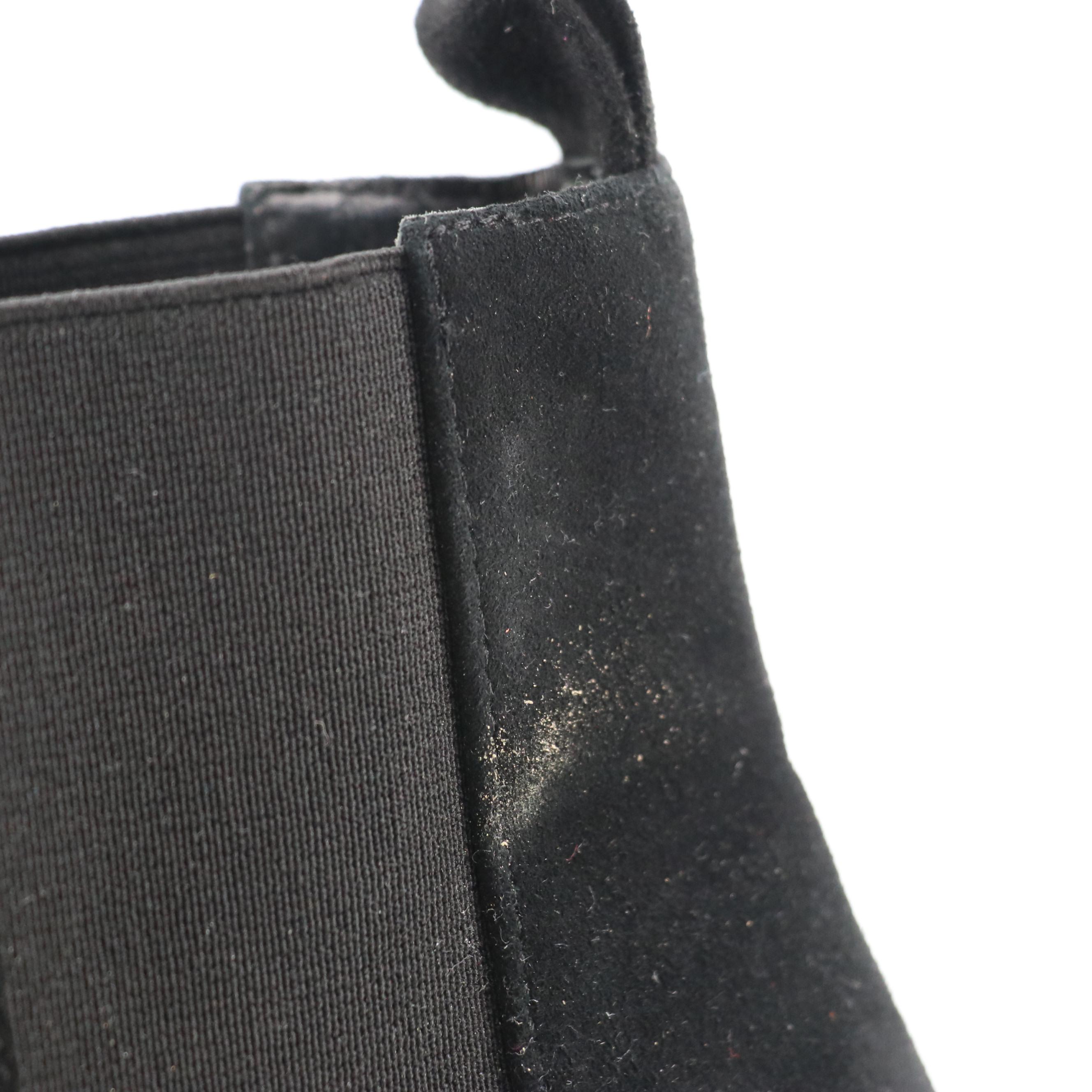 Isola and 42 Gold Black Suede and Leather Ankle Boots