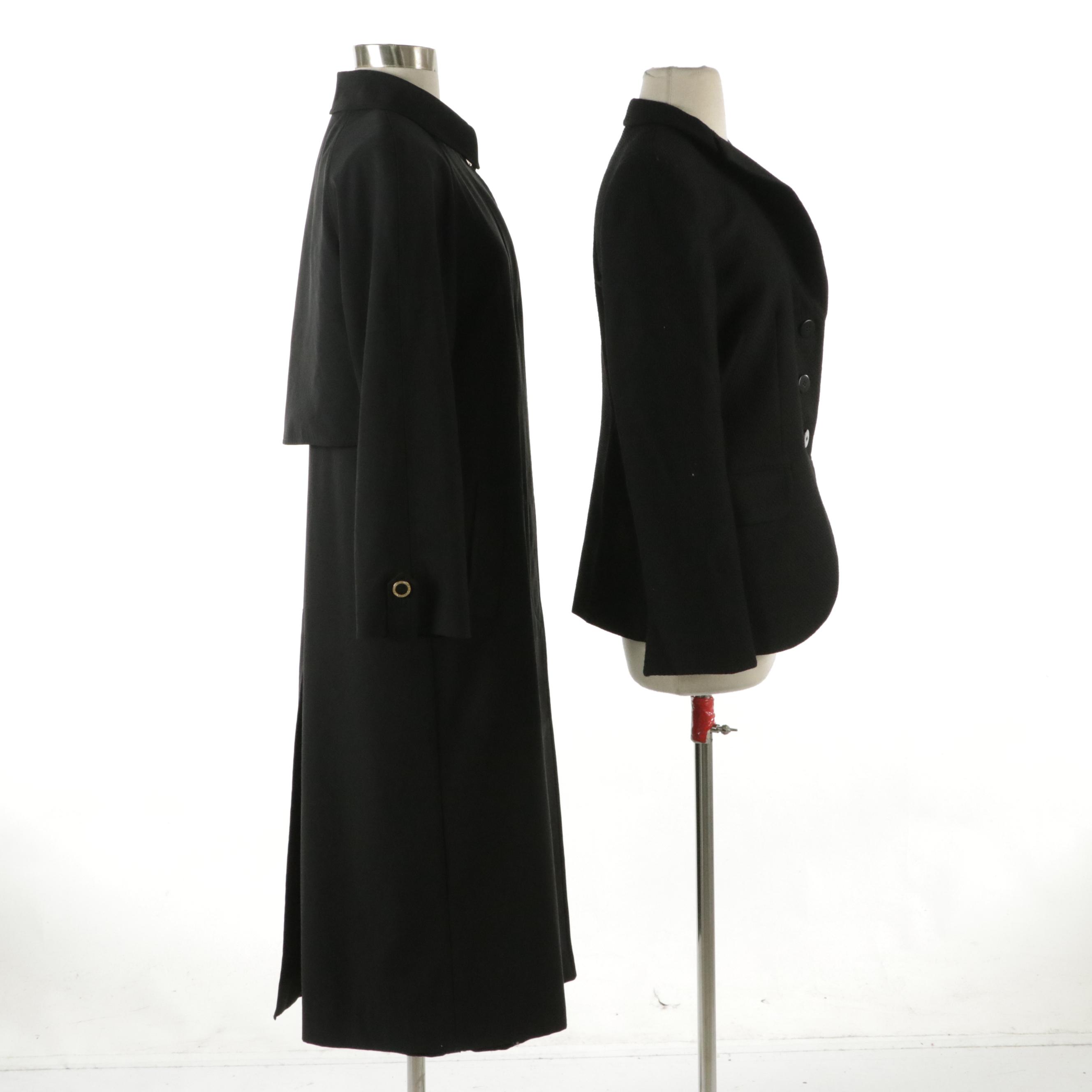 St. John Coat Collection Single-Breasted Coat, Armani Collezioni Textured Jacket