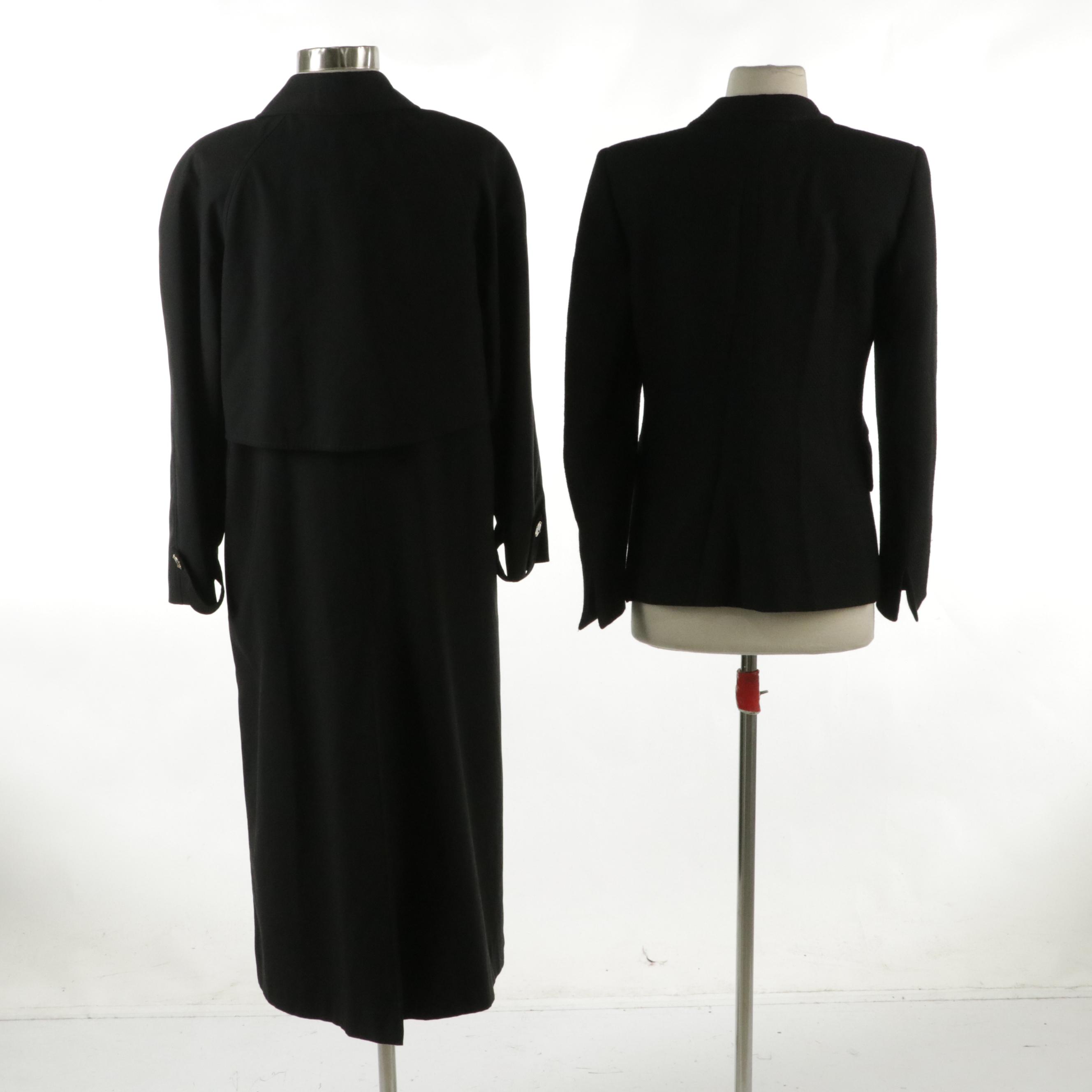 St. John Coat Collection Single-Breasted Coat, Armani Collezioni Textured Jacket