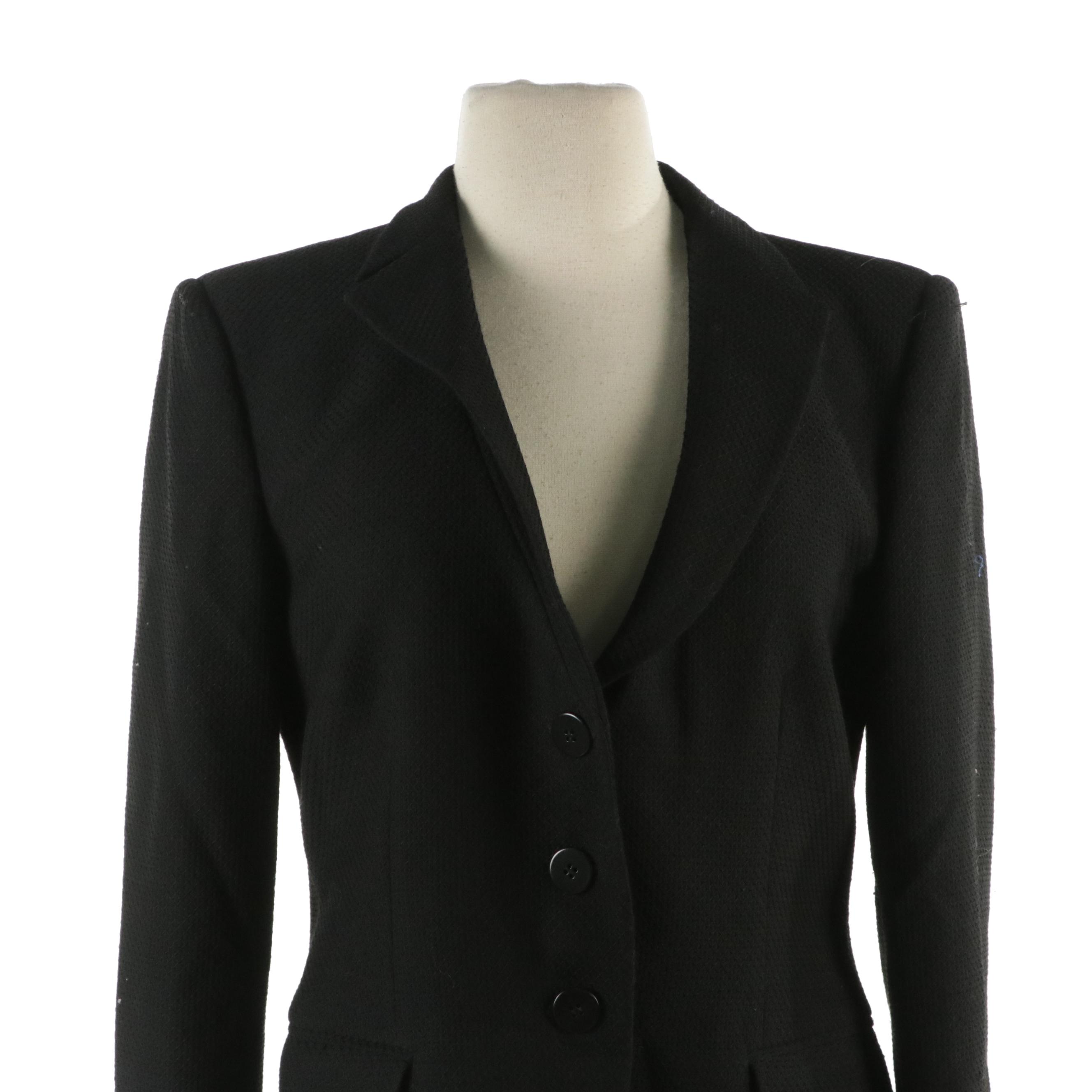 St. John Coat Collection Single-Breasted Coat, Armani Collezioni Textured Jacket