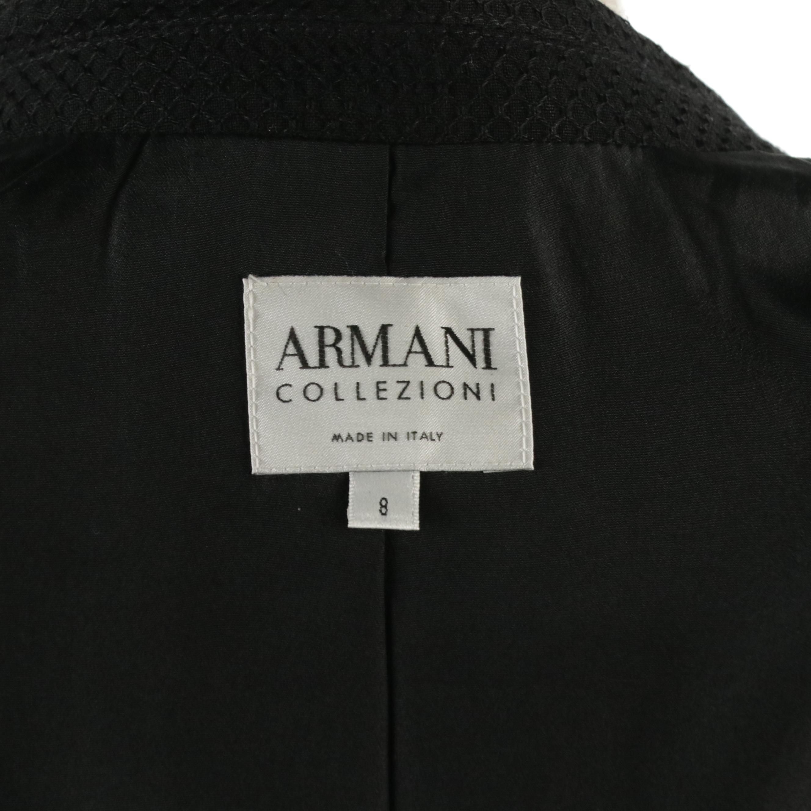 St. John Coat Collection Single-Breasted Coat, Armani Collezioni Textured Jacket