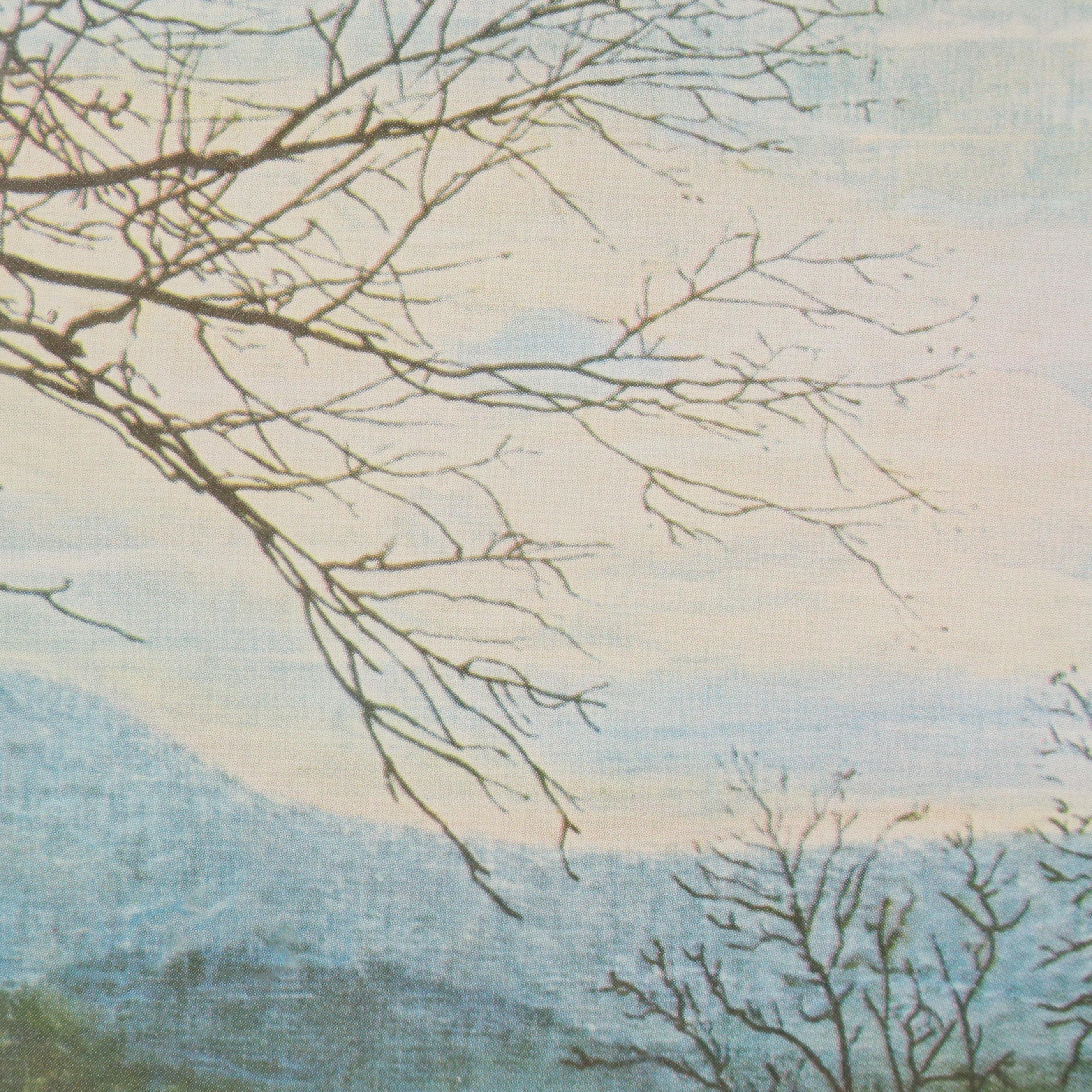 After Norman Rockwell Offset Lithograph "Stockbridge Main Street at Christmas"