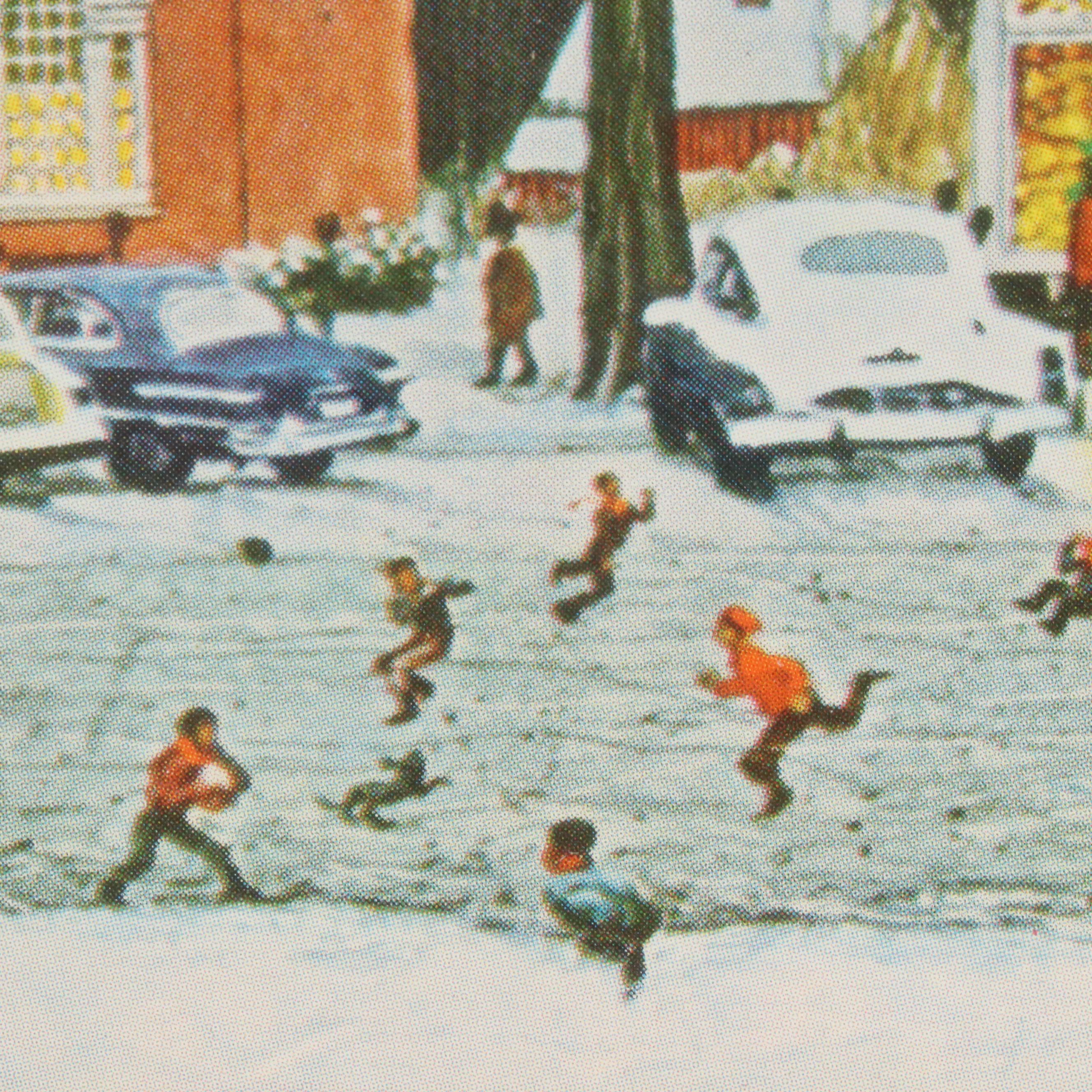 After Norman Rockwell Offset Lithograph "Stockbridge Main Street at Christmas"