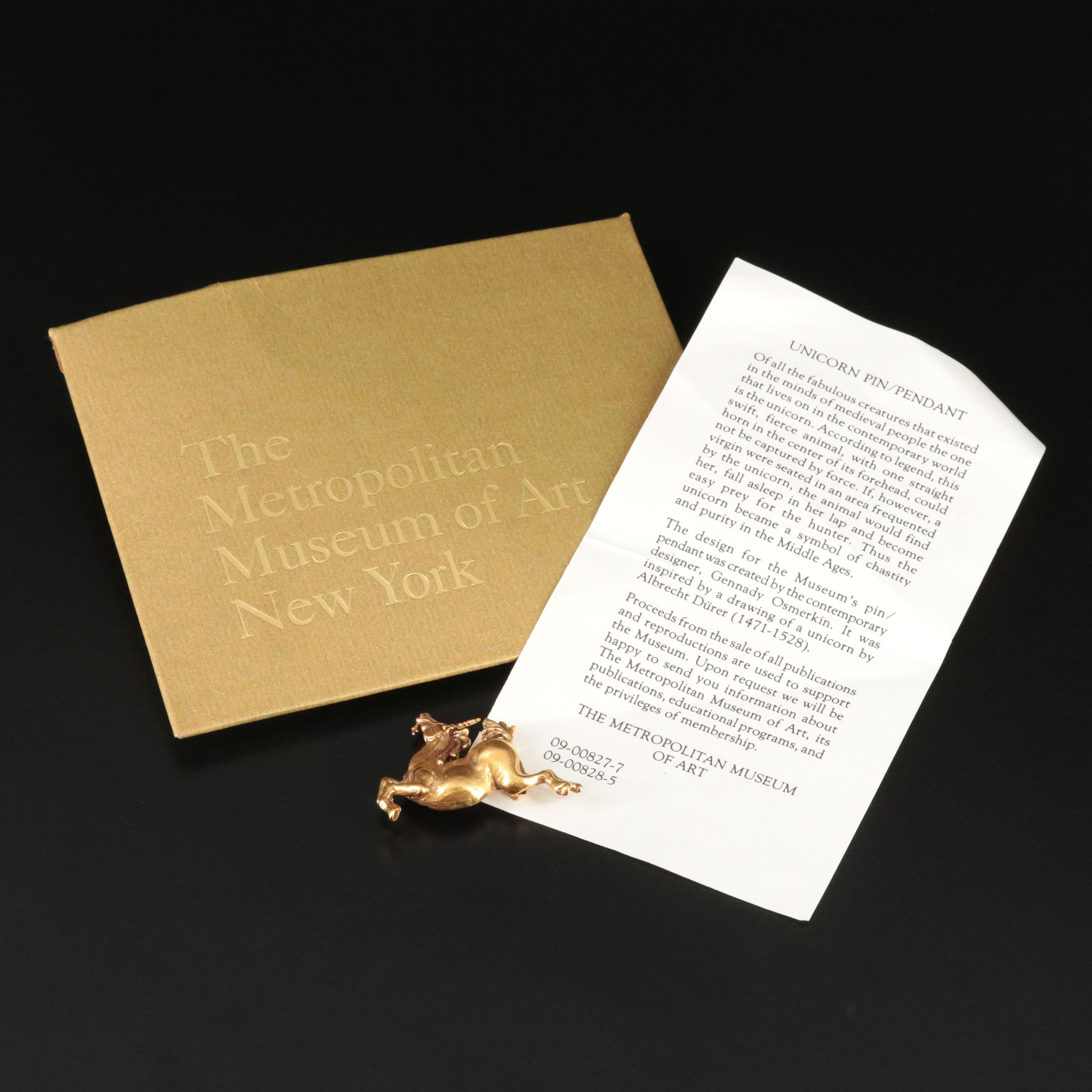 Metropolitan Museum of Art Unicorn Converter Brooch