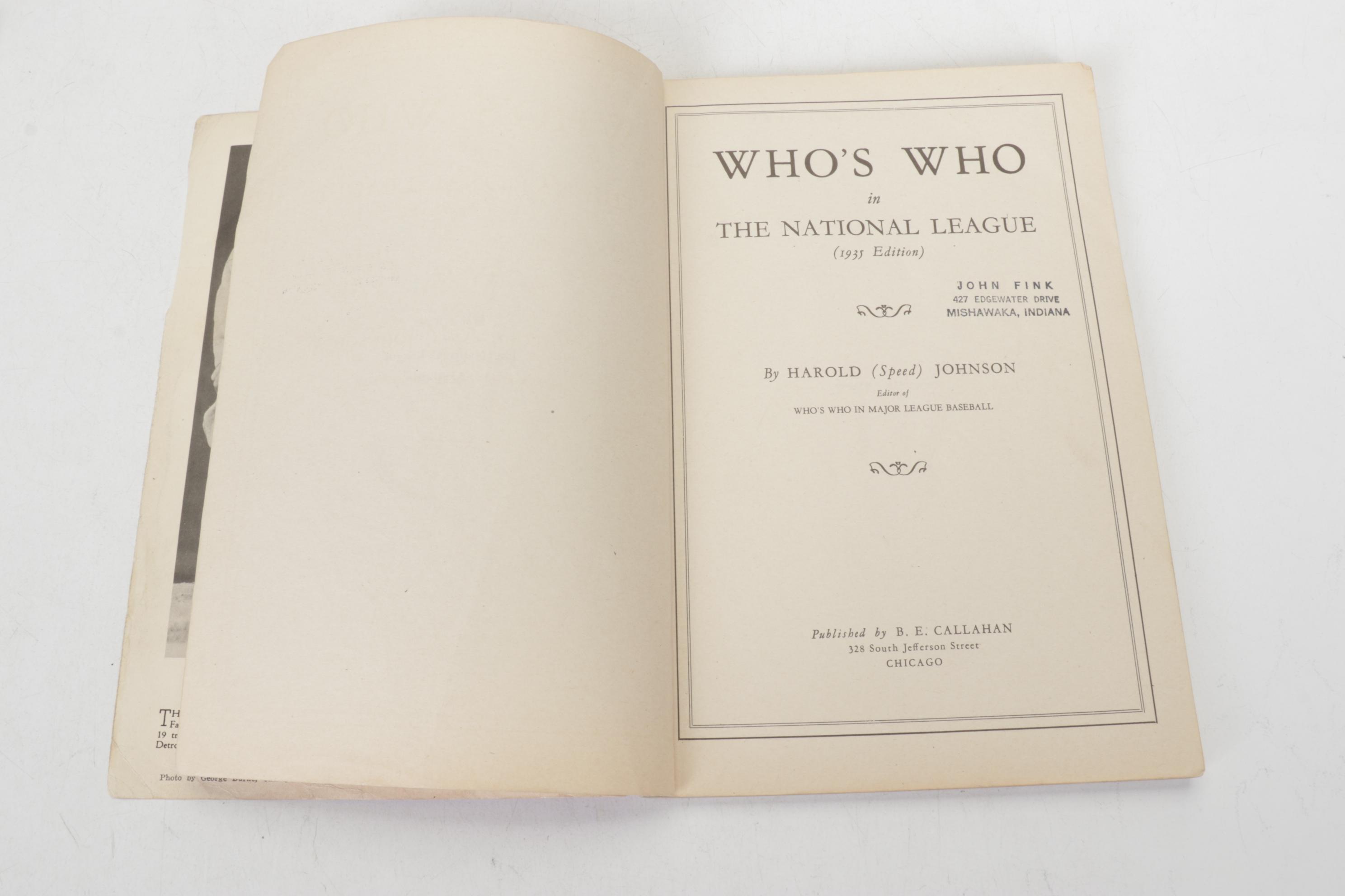 "Who's Who" in the American League, Major Leagues & More 1930s Baseball Ephemera