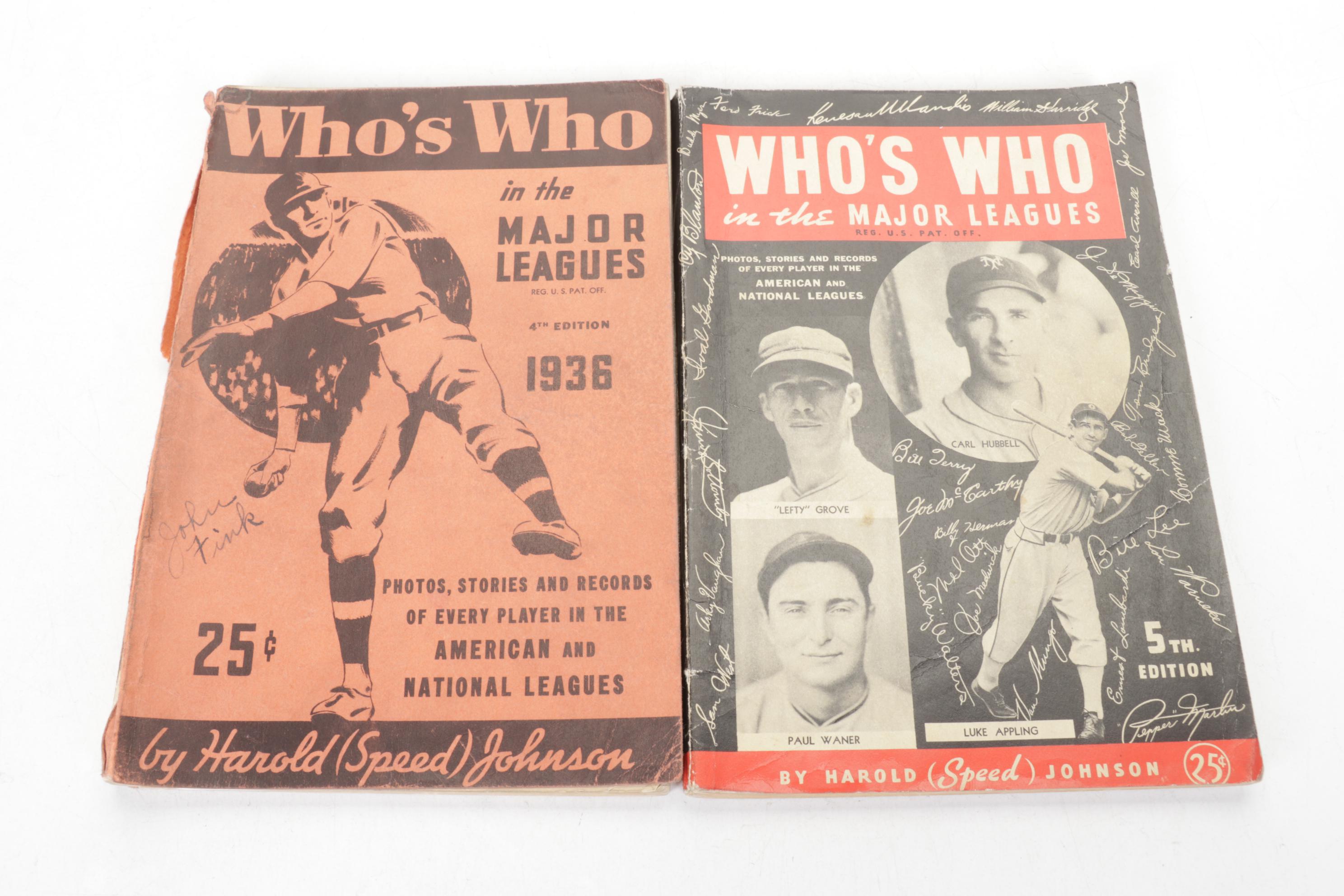 "Who's Who" in the American League, Major Leagues & More 1930s Baseball Ephemera