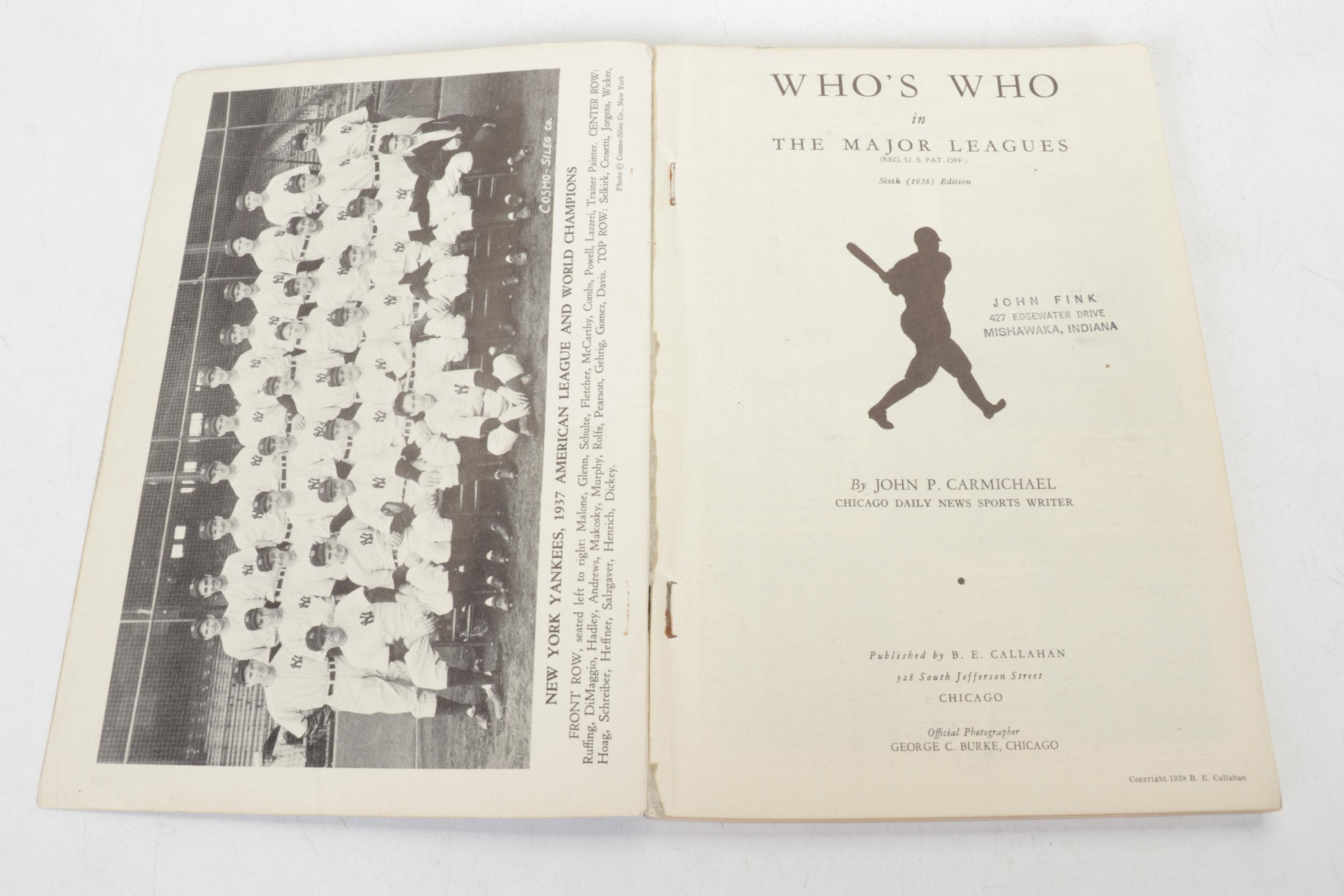 "Who's Who" in the American League, Major Leagues & More 1930s Baseball Ephemera