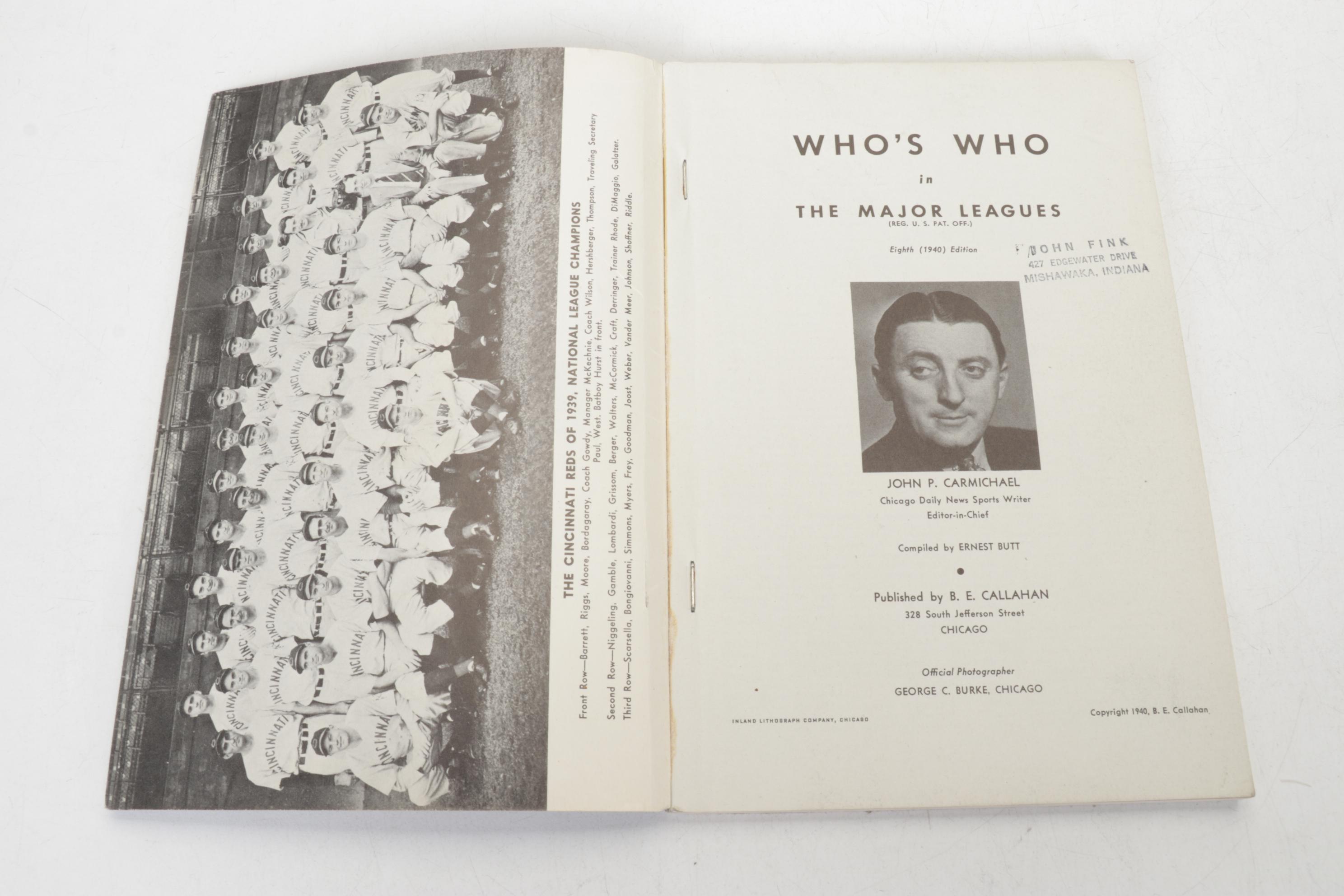 "Who's Who" in the American League, Major Leagues & More 1930s Baseball Ephemera