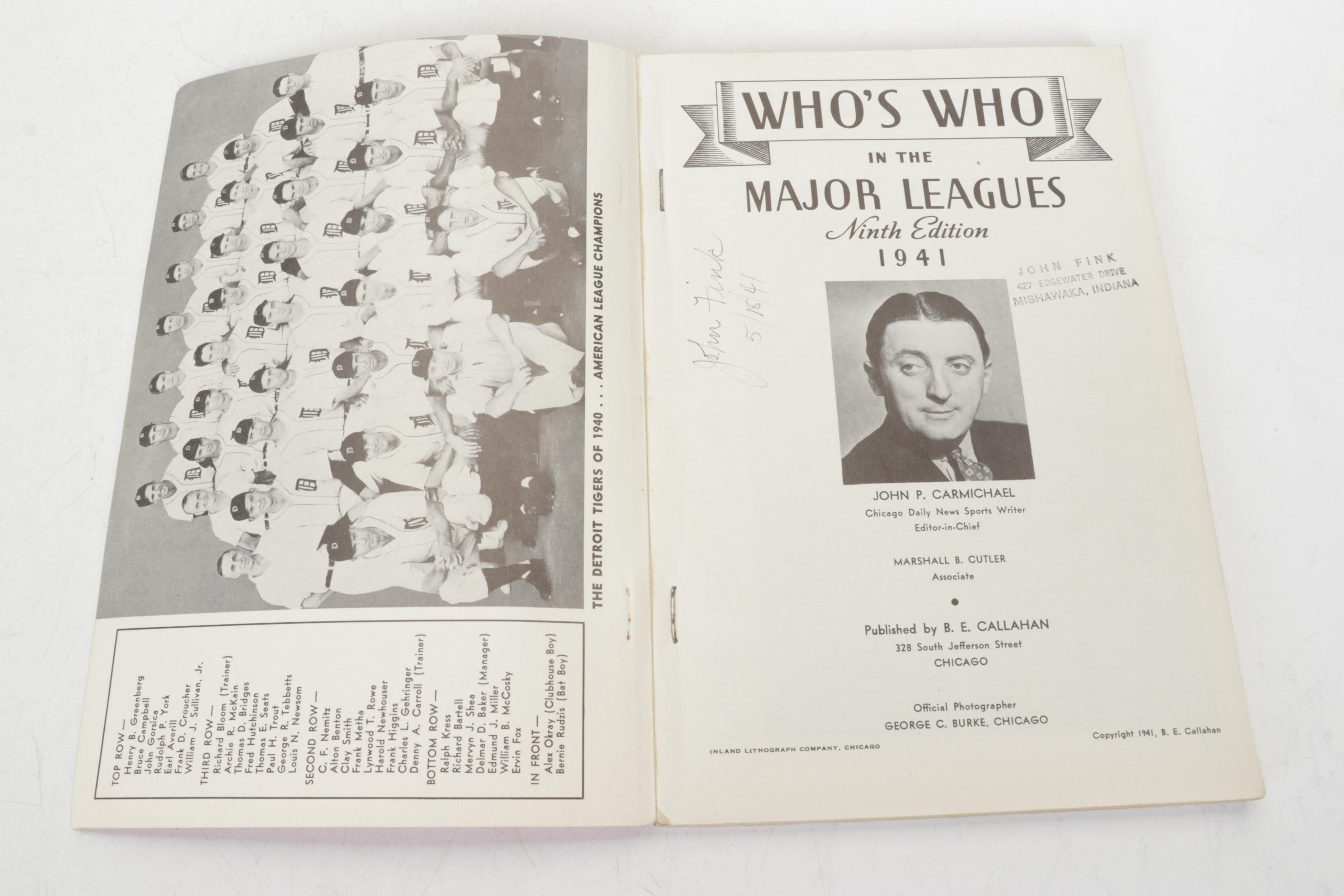 "Who's Who" in the American League, Major Leagues & More 1930s Baseball Ephemera