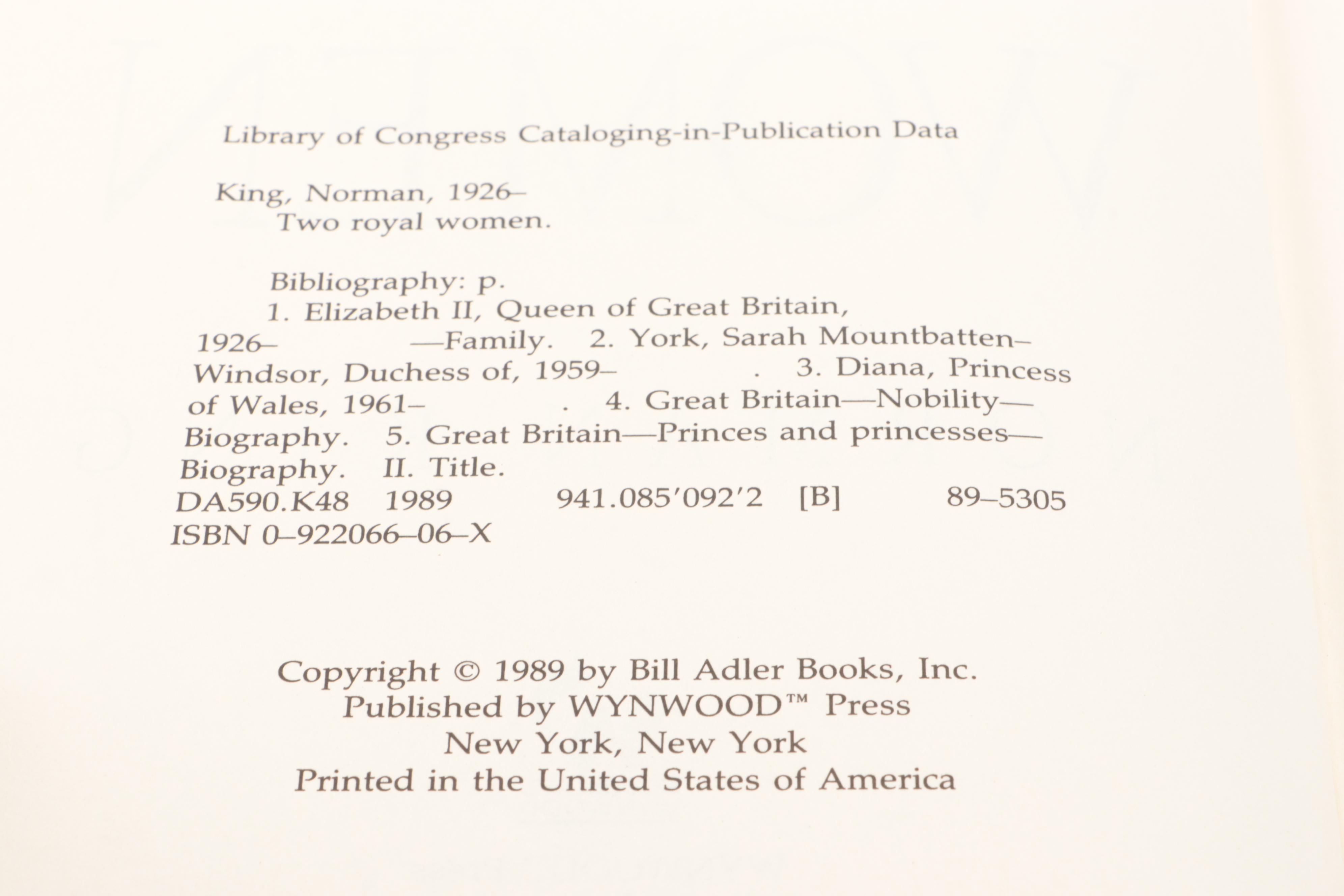 "Royal Sisters" by Anne Edwards with More British Royal Family and History Books