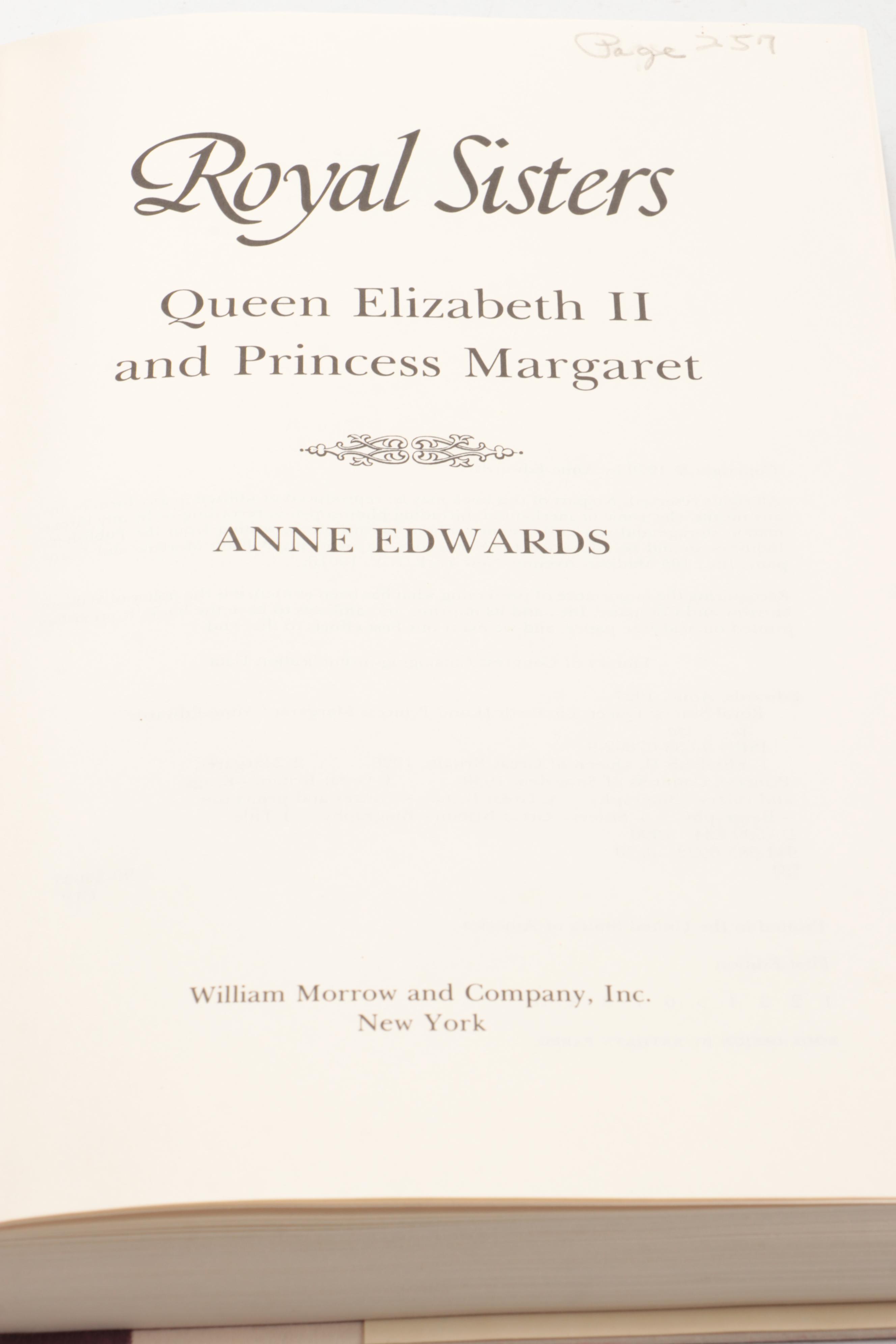 "Royal Sisters" by Anne Edwards with More British Royal Family and History Books