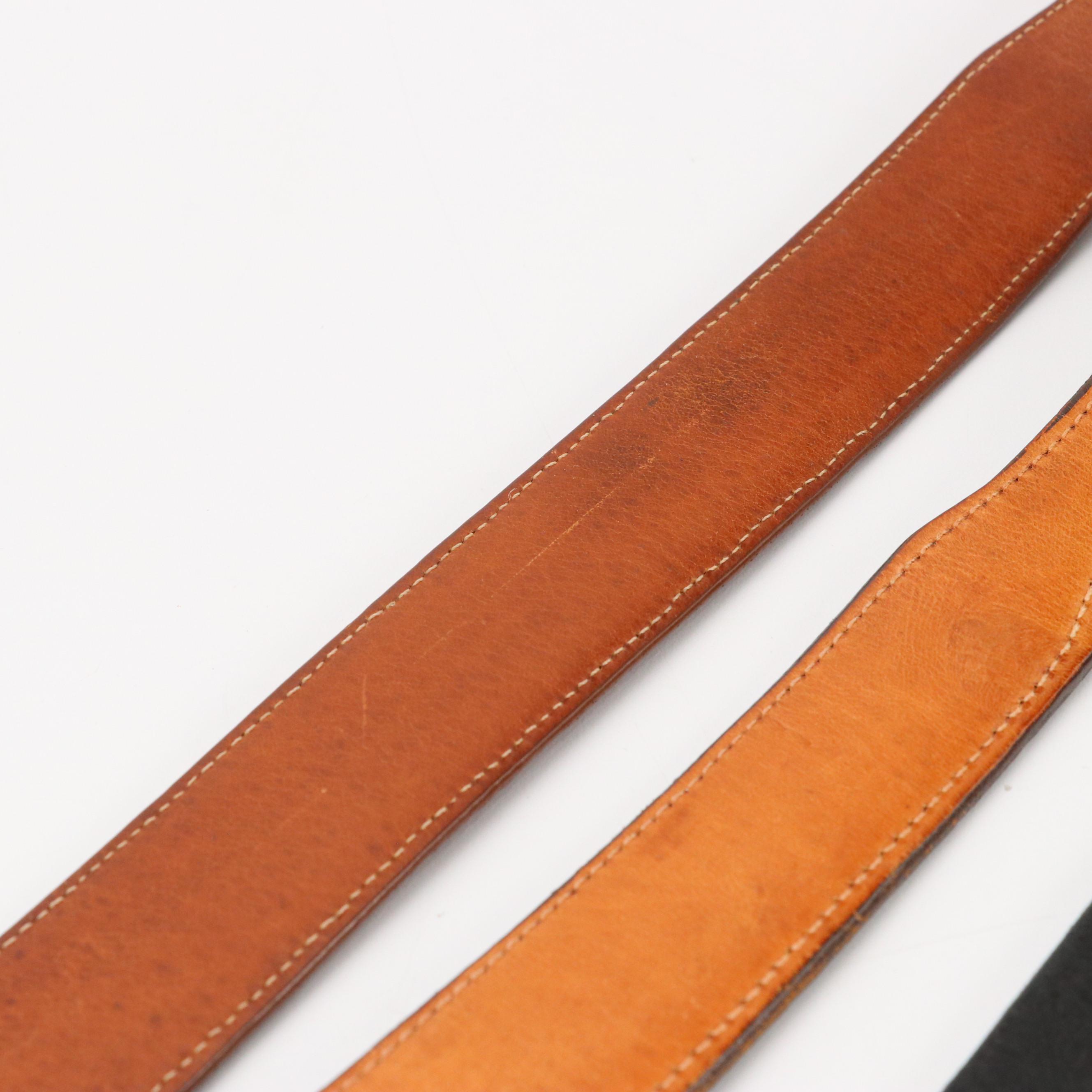 Vintage Lizardskin, Ostrich and Calfskin Leather Belts