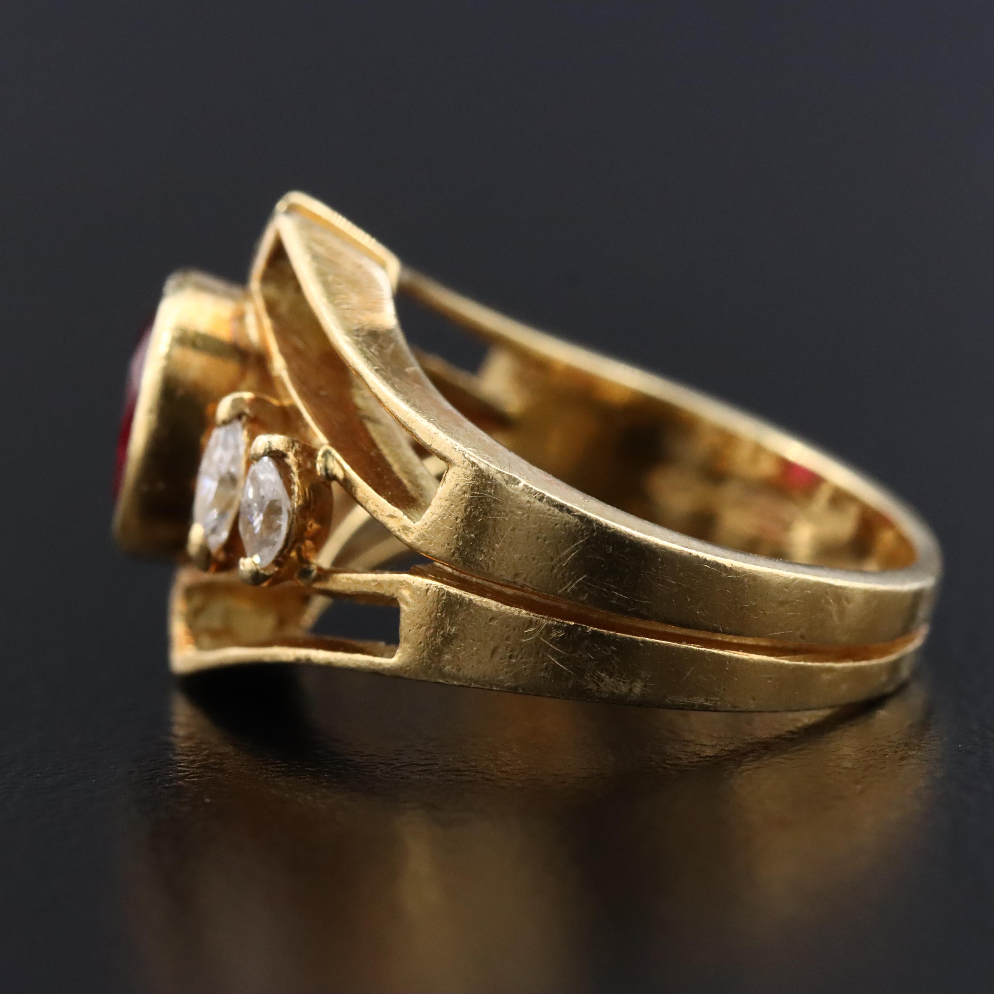 18K Ruby and Diamond Ring