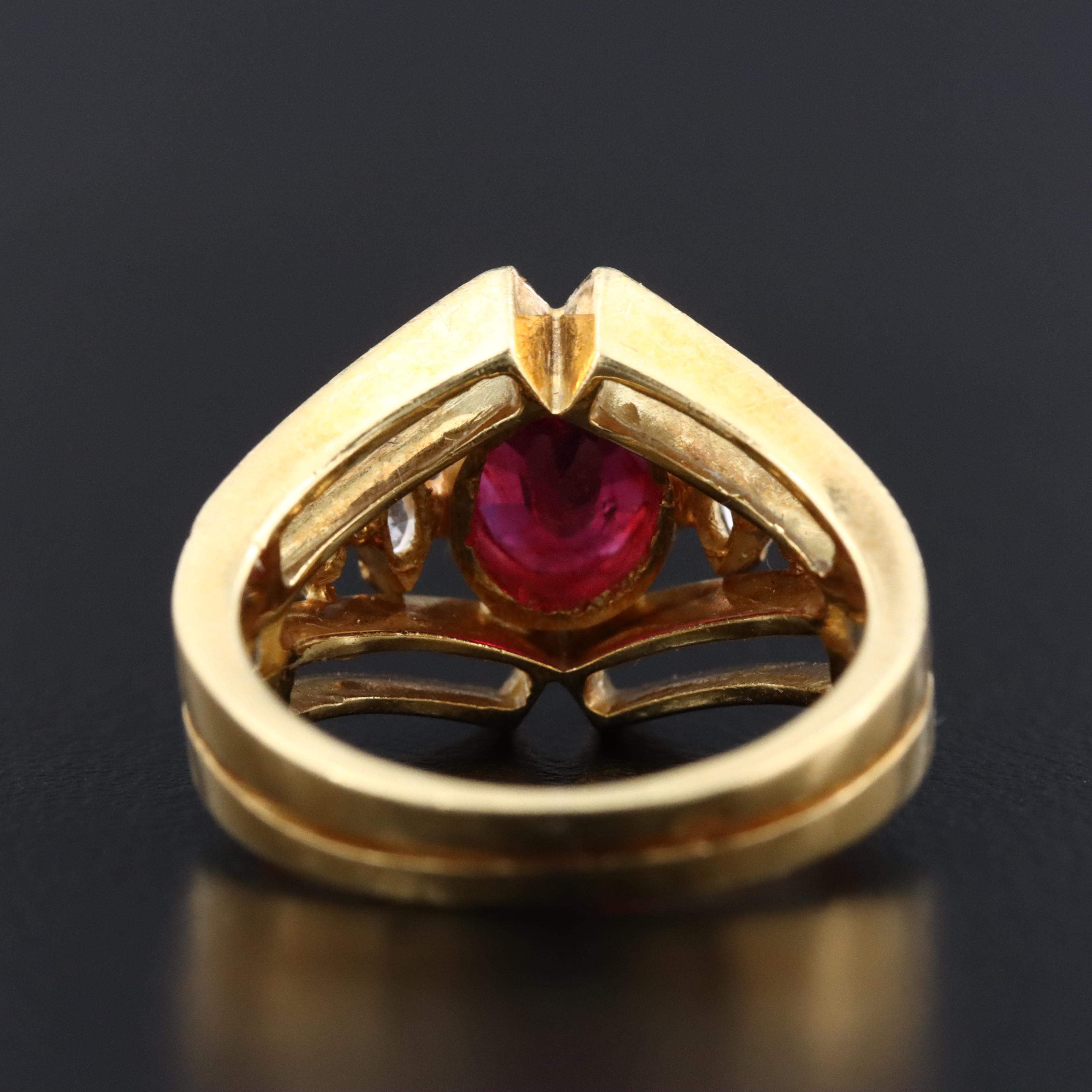 18K Ruby and Diamond Ring