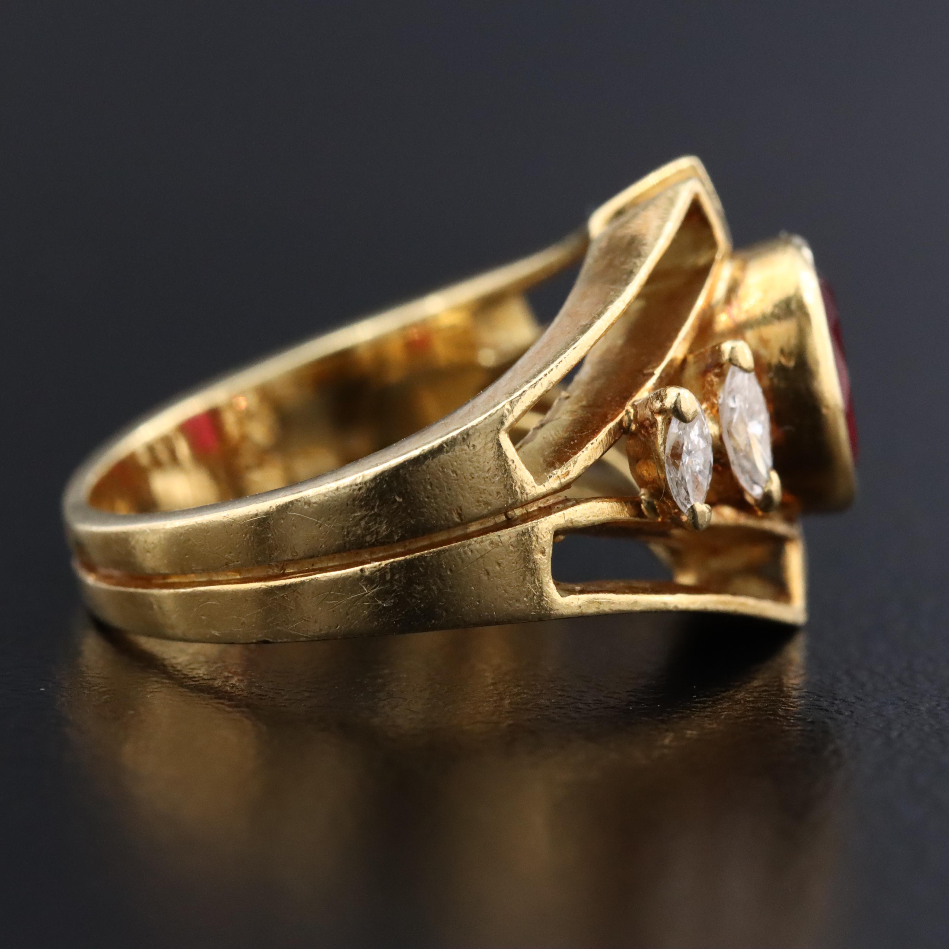 18K Ruby and Diamond Ring