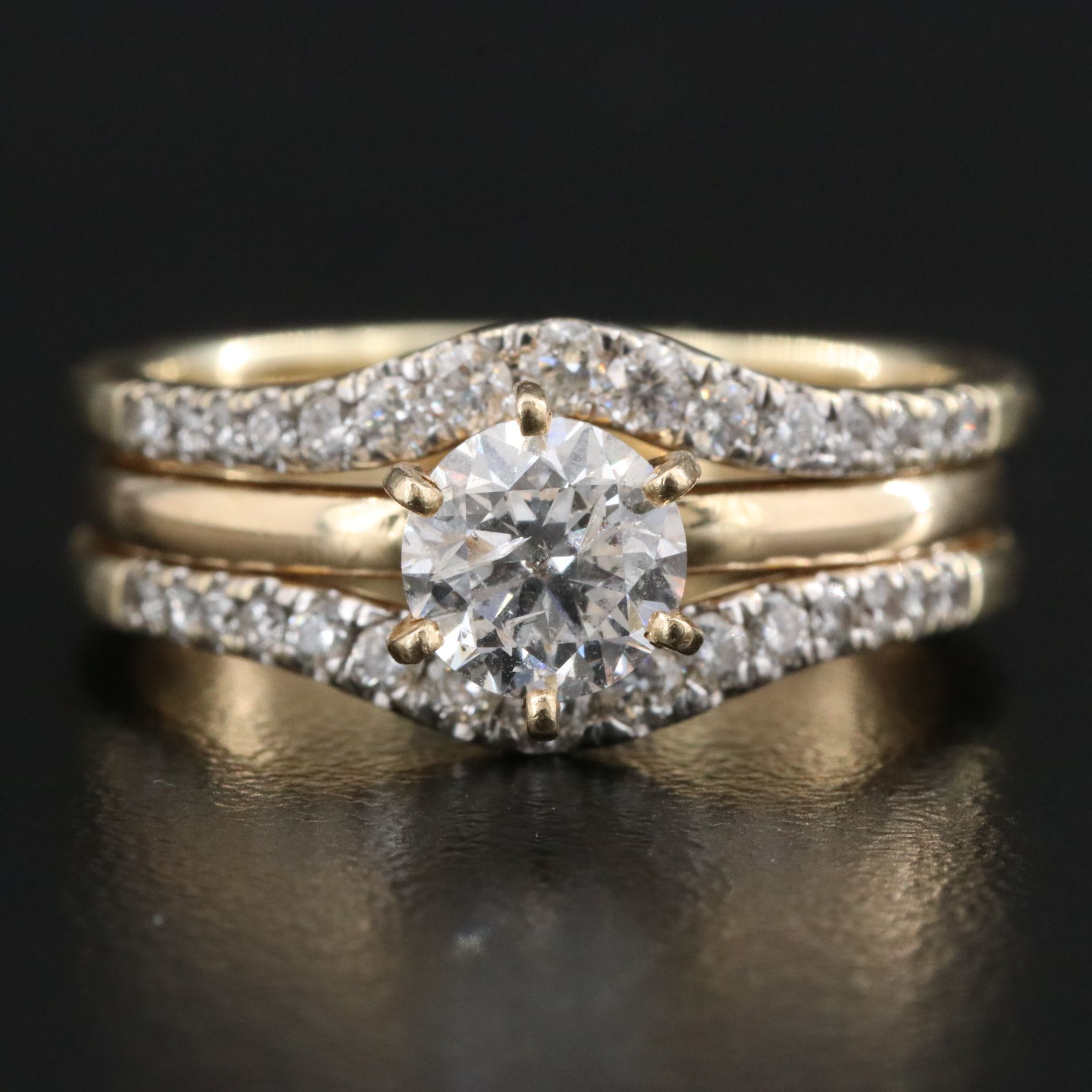 14K 1.46 CTW Diamond Solitaire Ring and Jacket