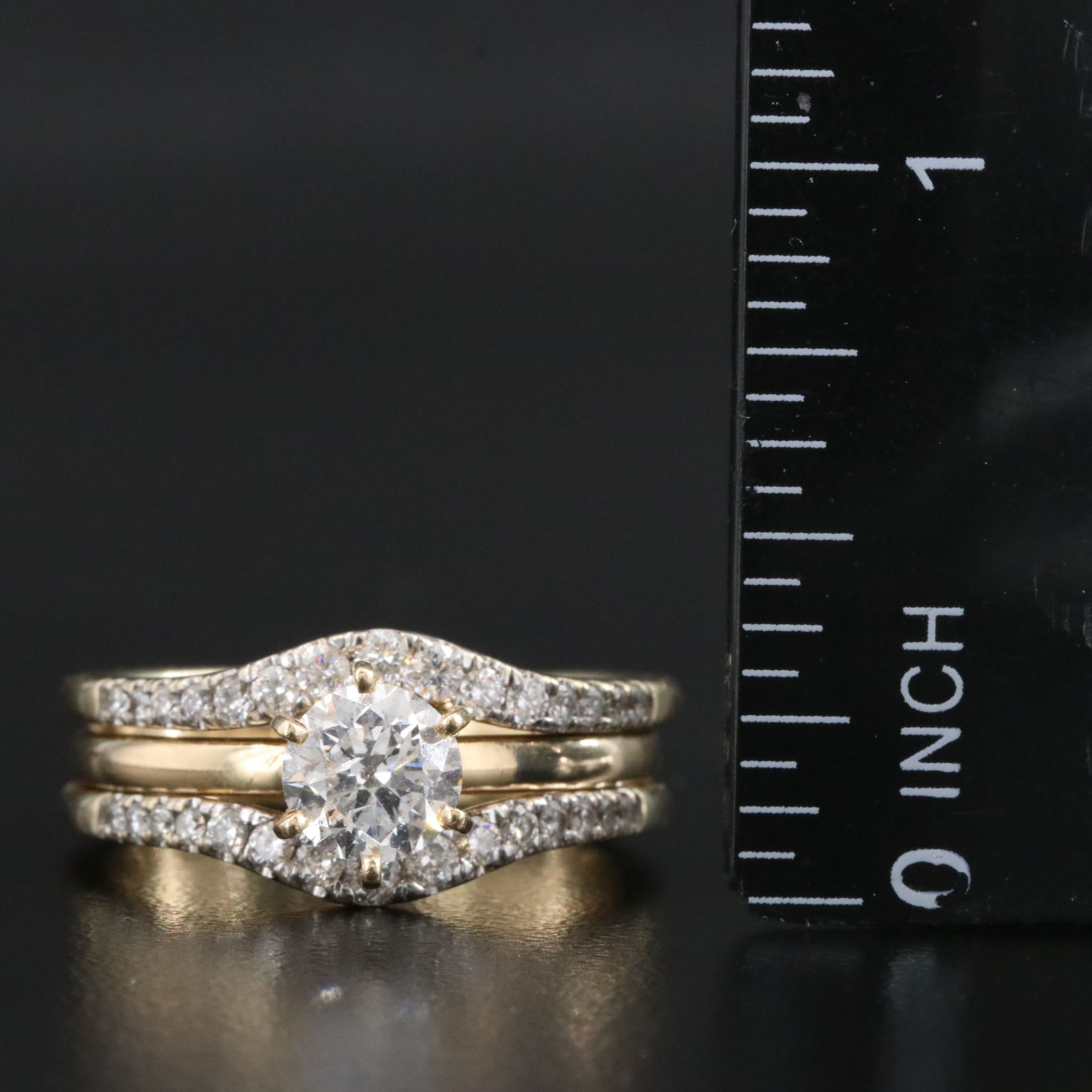 14K 1.46 CTW Diamond Solitaire Ring and Jacket